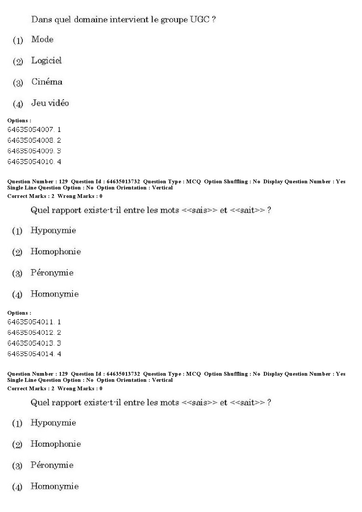 UGC NET French Question Paper June 2019 105