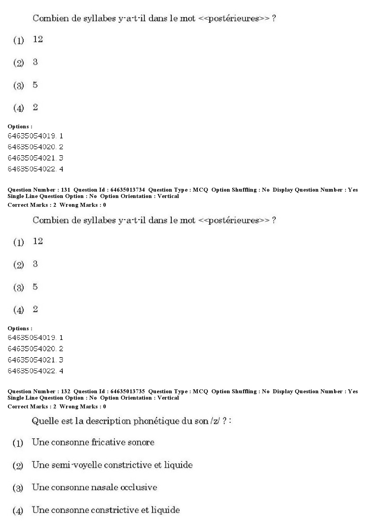 UGC NET French Question Paper June 2019 107