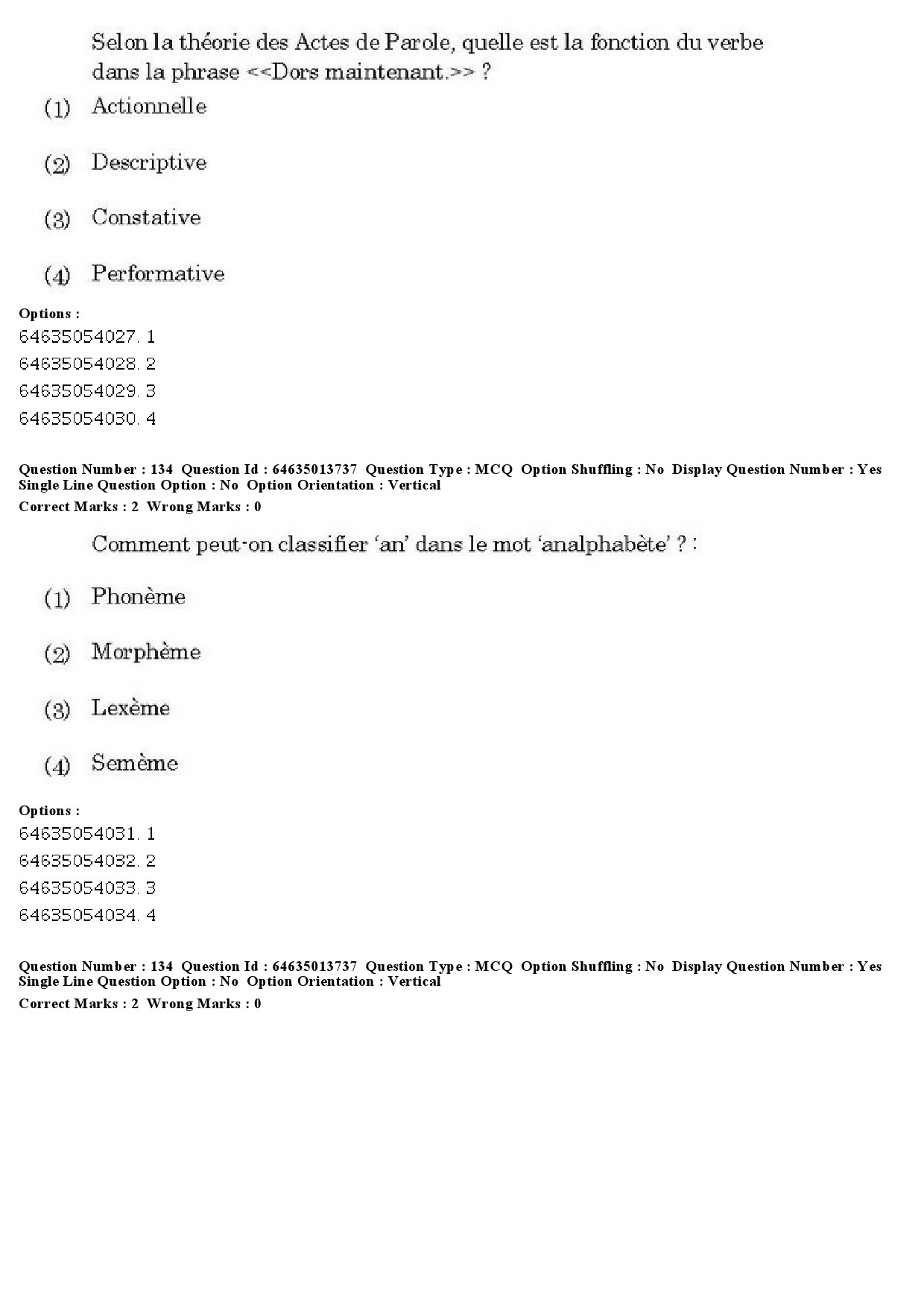 UGC NET French Question Paper June 2019 109