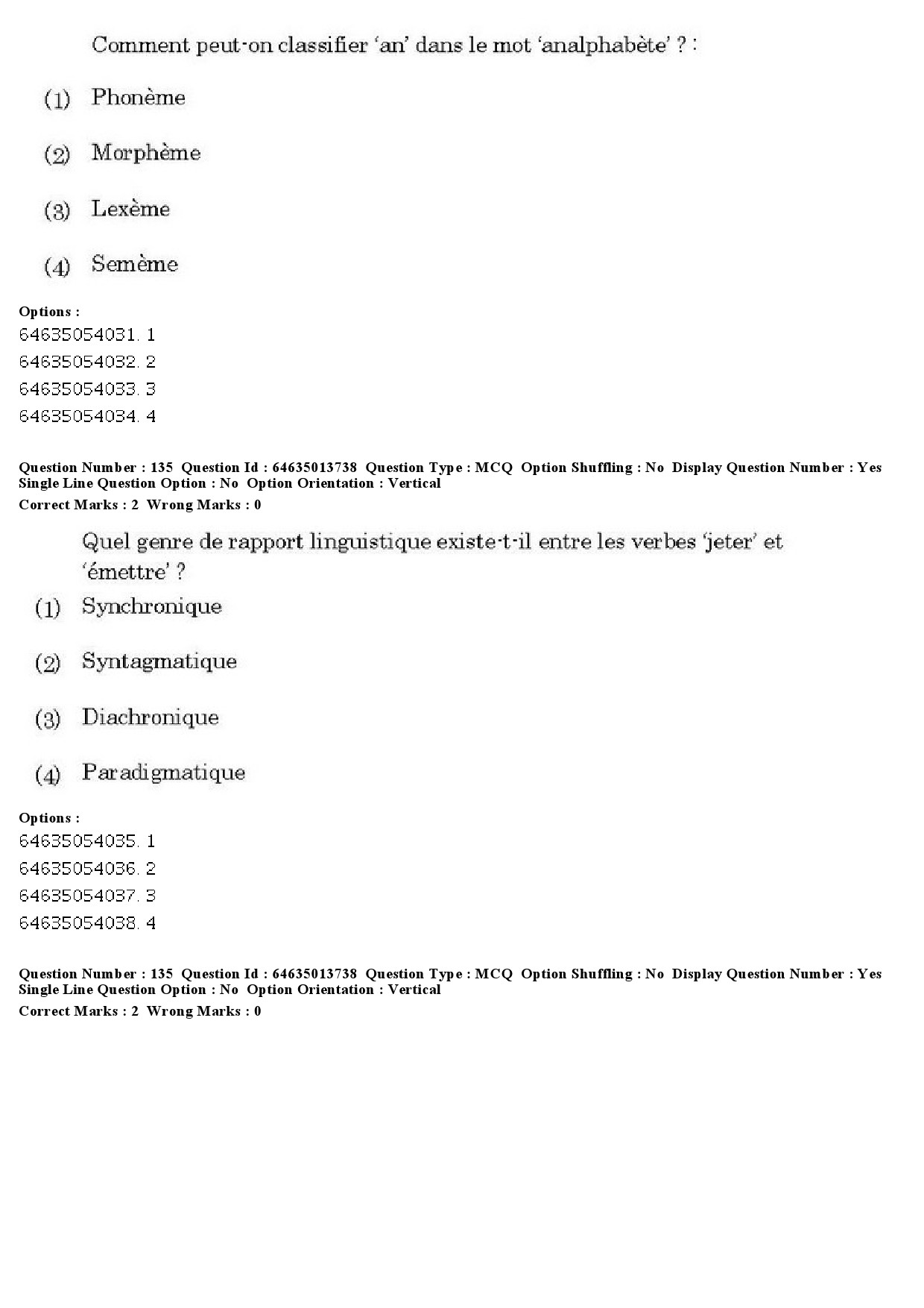 UGC NET French Question Paper June 2019 110