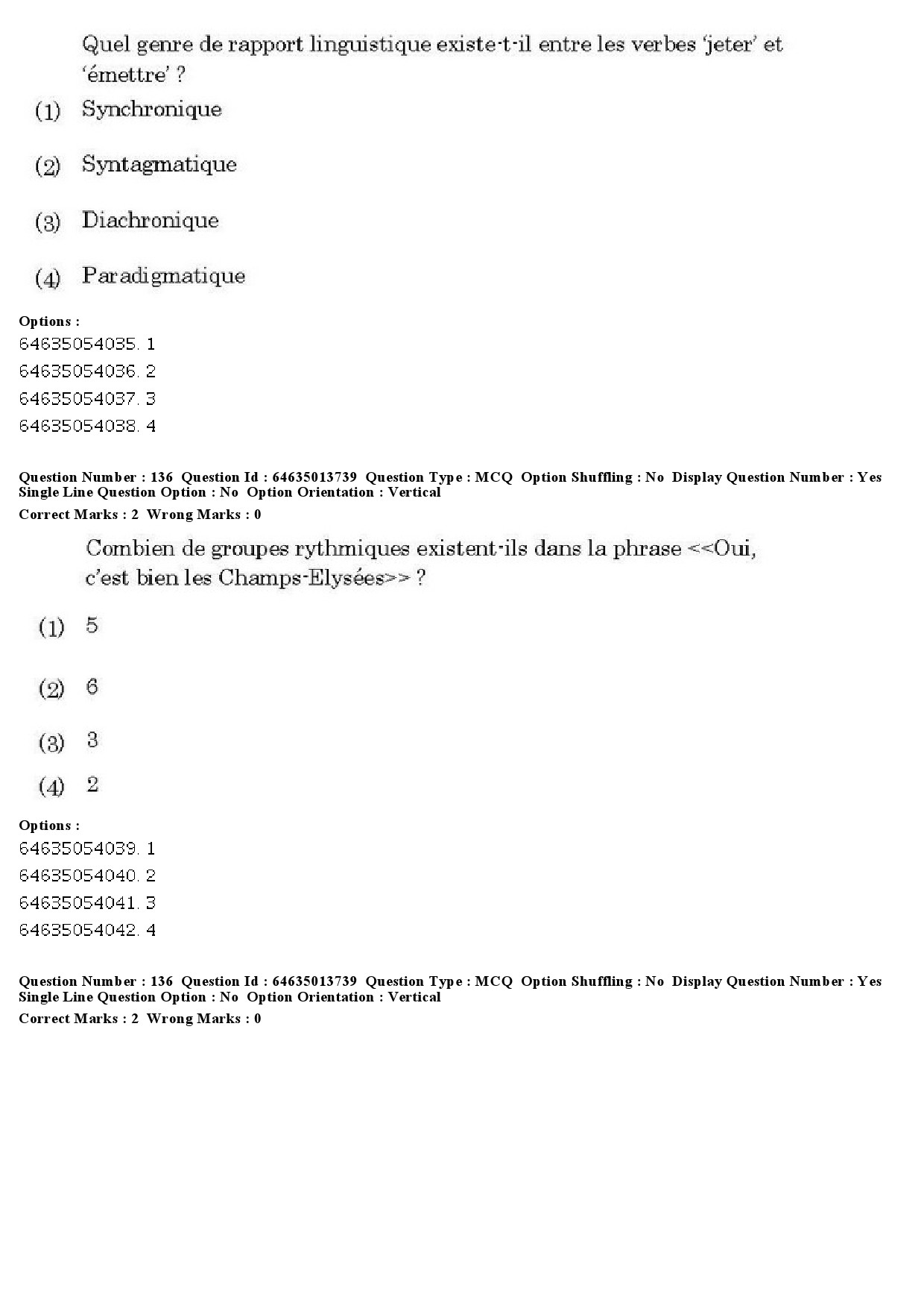 UGC NET French Question Paper June 2019 111