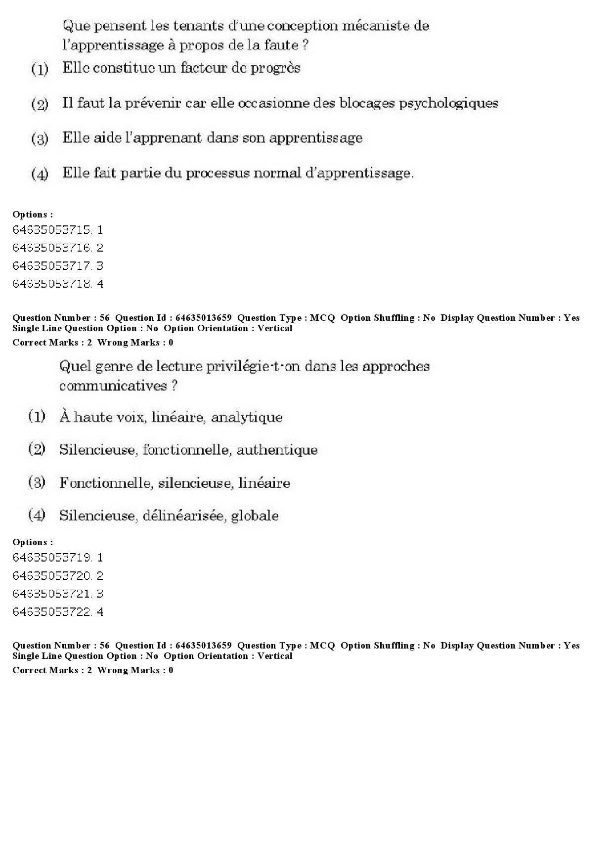 UGC NET French Question Paper June 2019 38