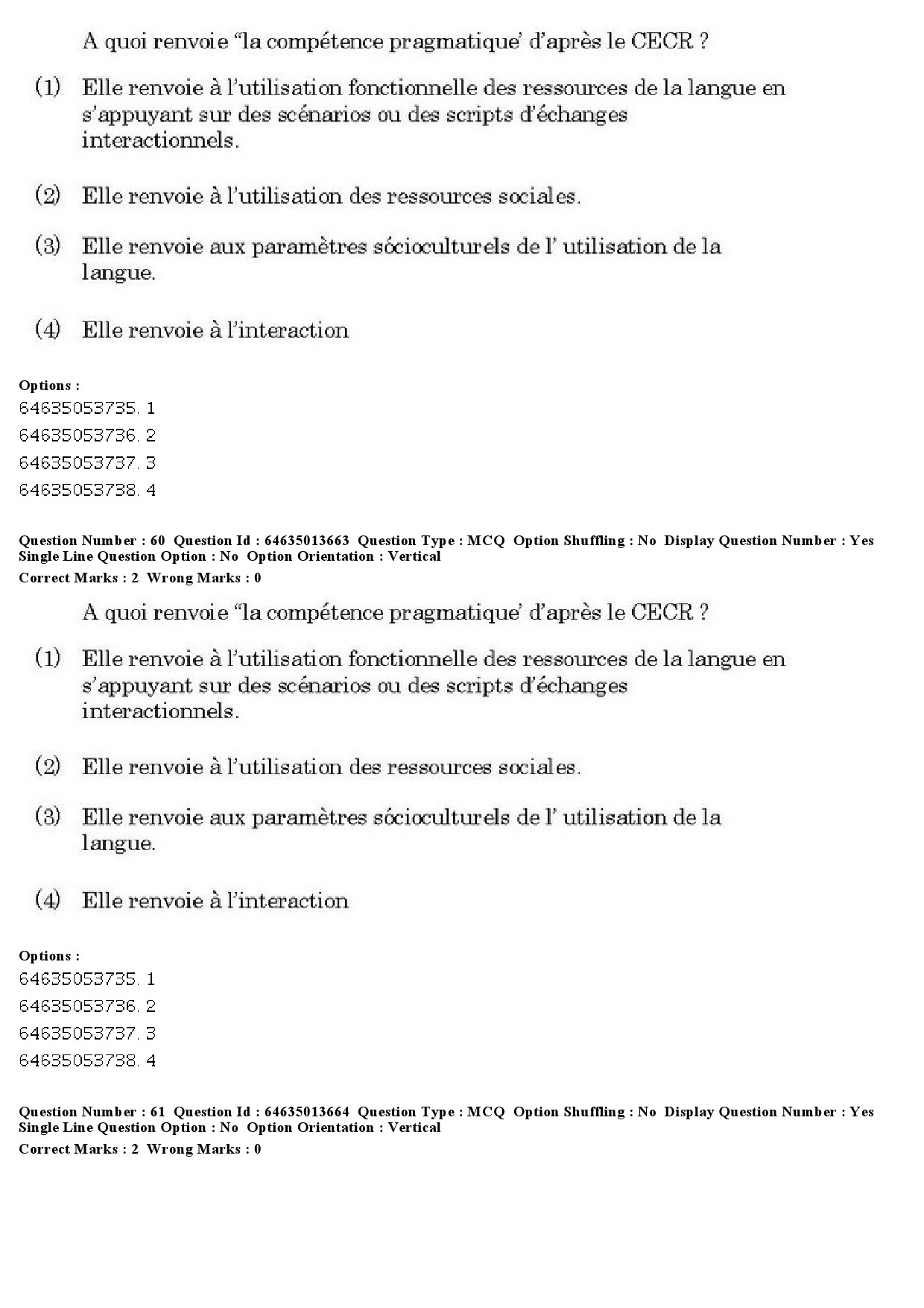 UGC NET French Question Paper June 2019 42