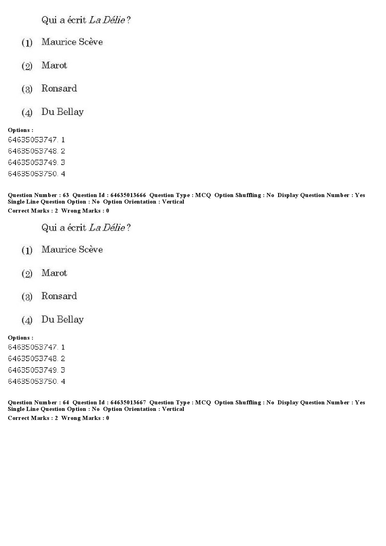 UGC NET French Question Paper June 2019 45