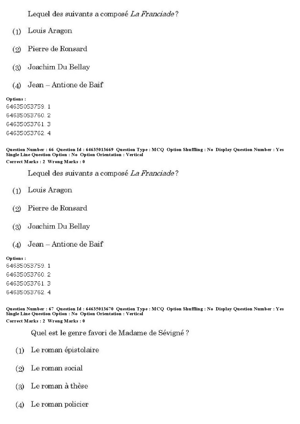 UGC NET French Question Paper June 2019 48