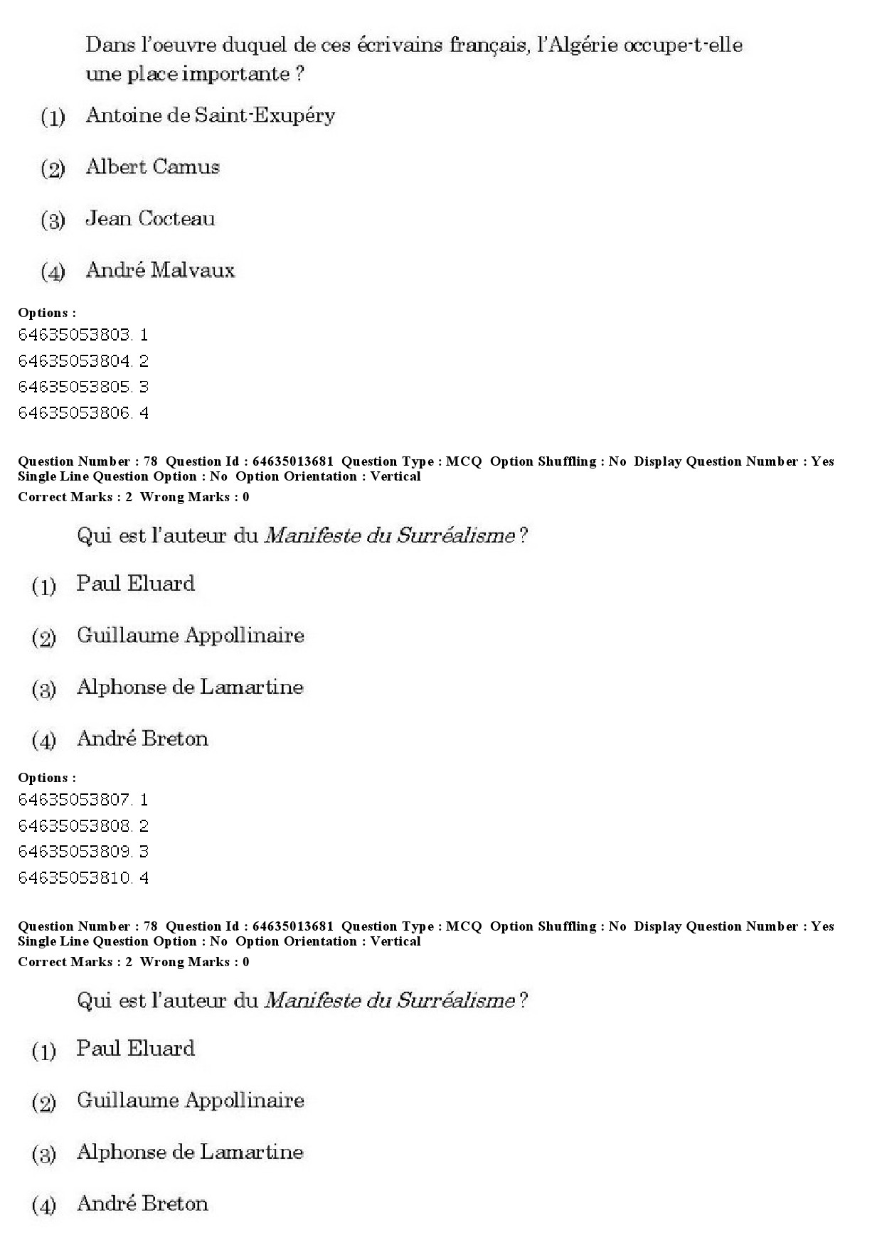 UGC NET French Question Paper June 2019 58