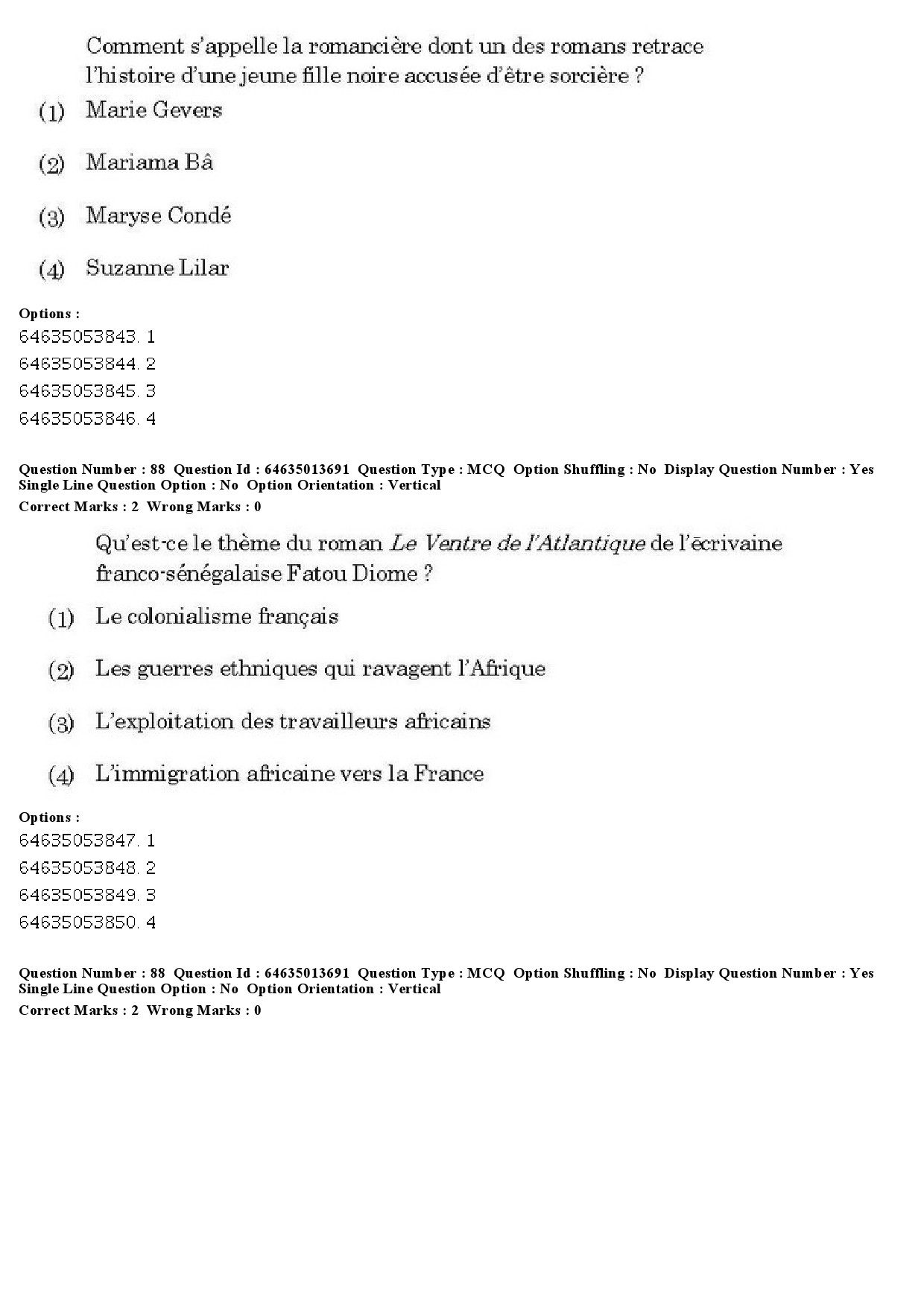 UGC NET French Question Paper June 2019 66