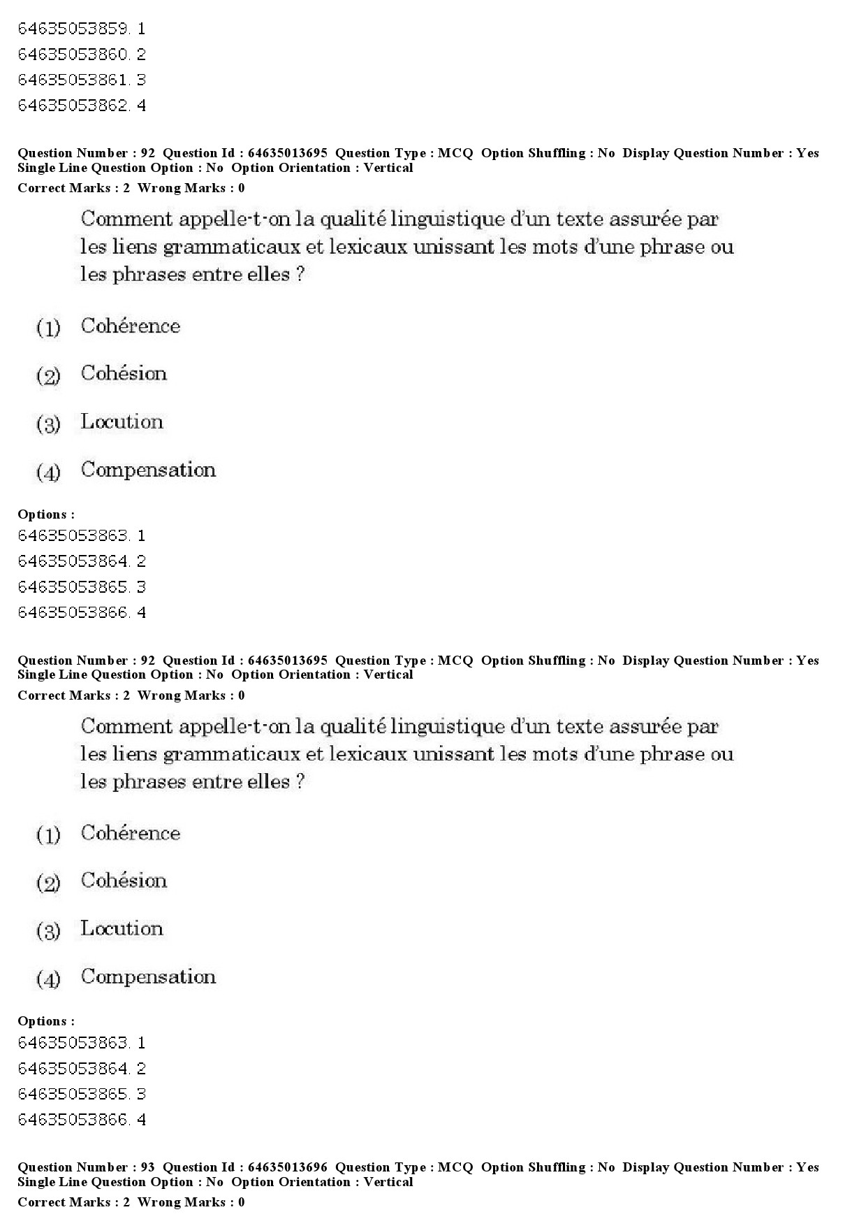 UGC NET French Question Paper June 2019 70