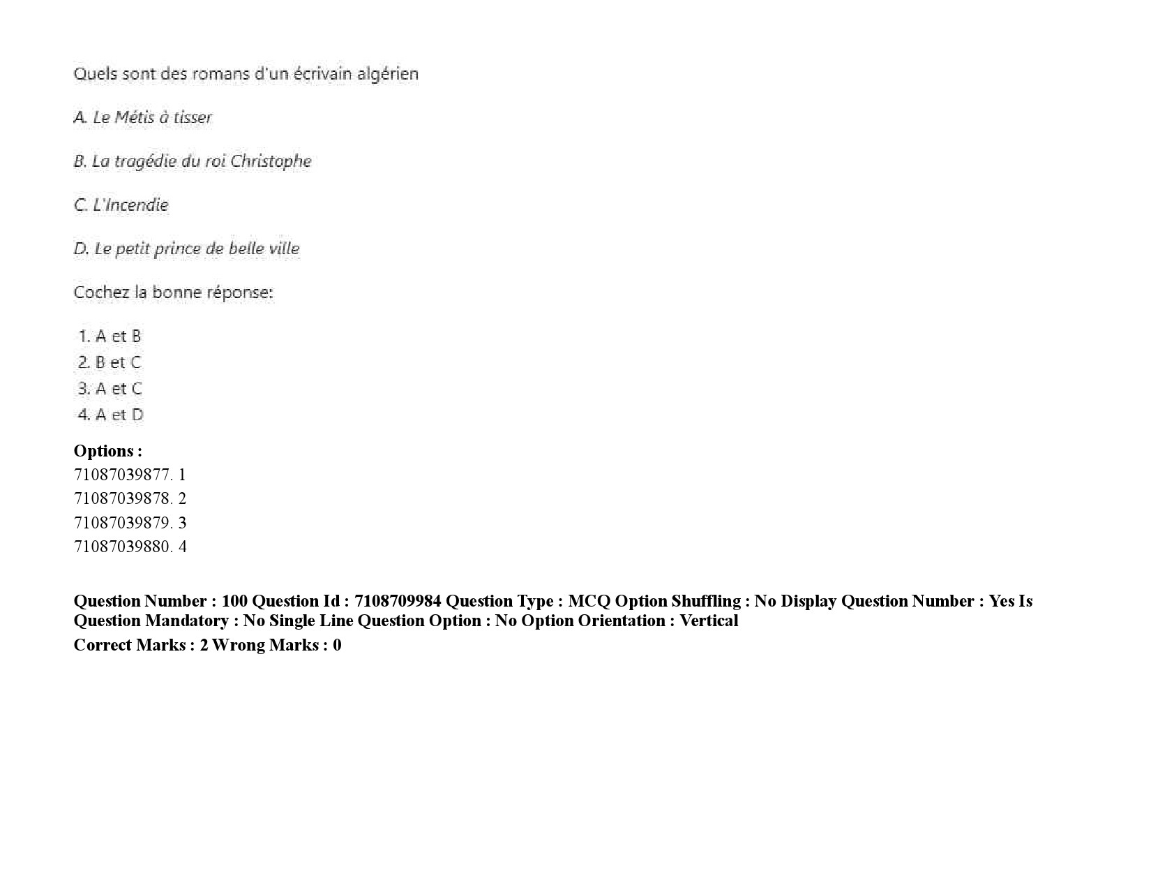 UGC NET French Question Paper September 2020 136