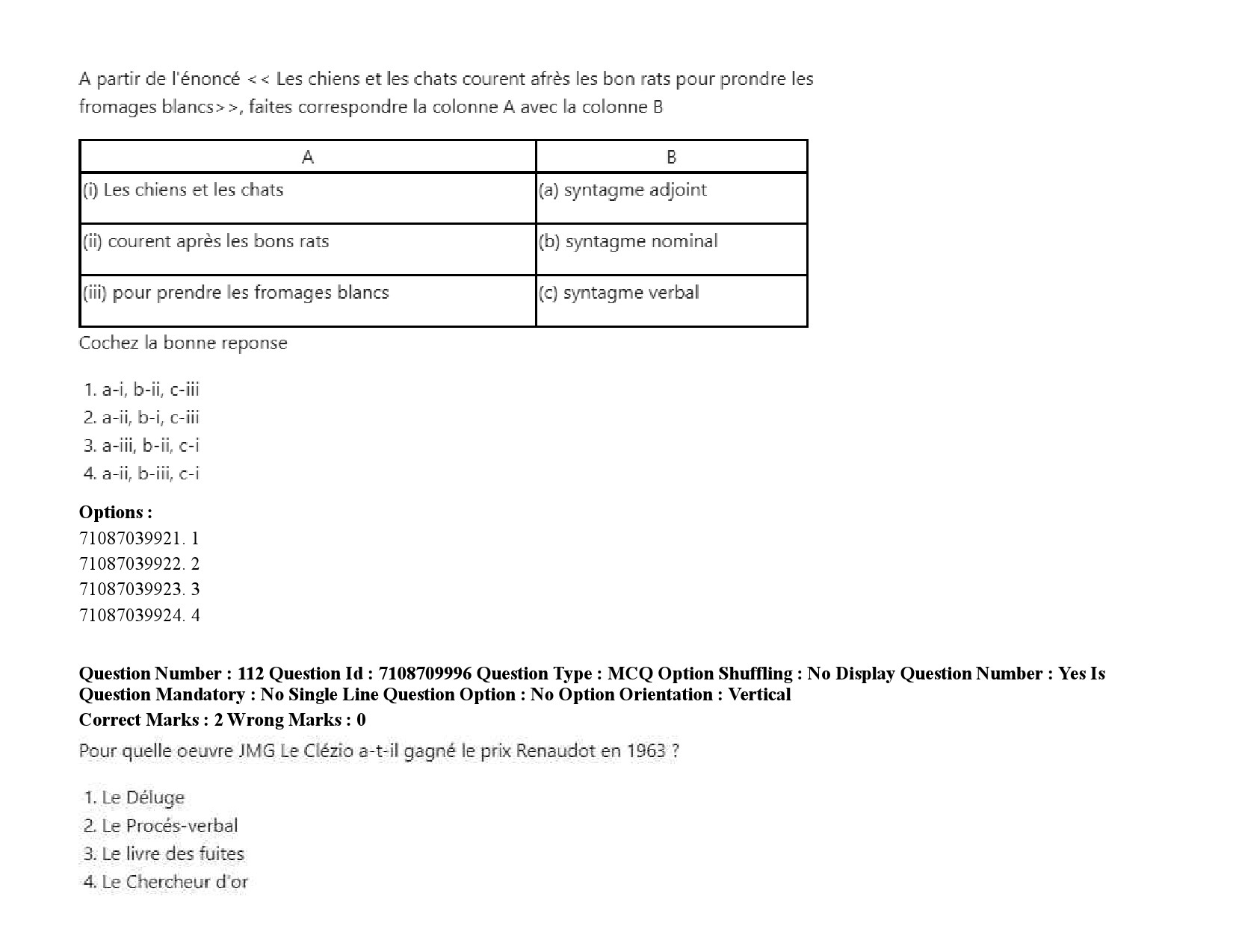 UGC NET French Question Paper September 2020 158