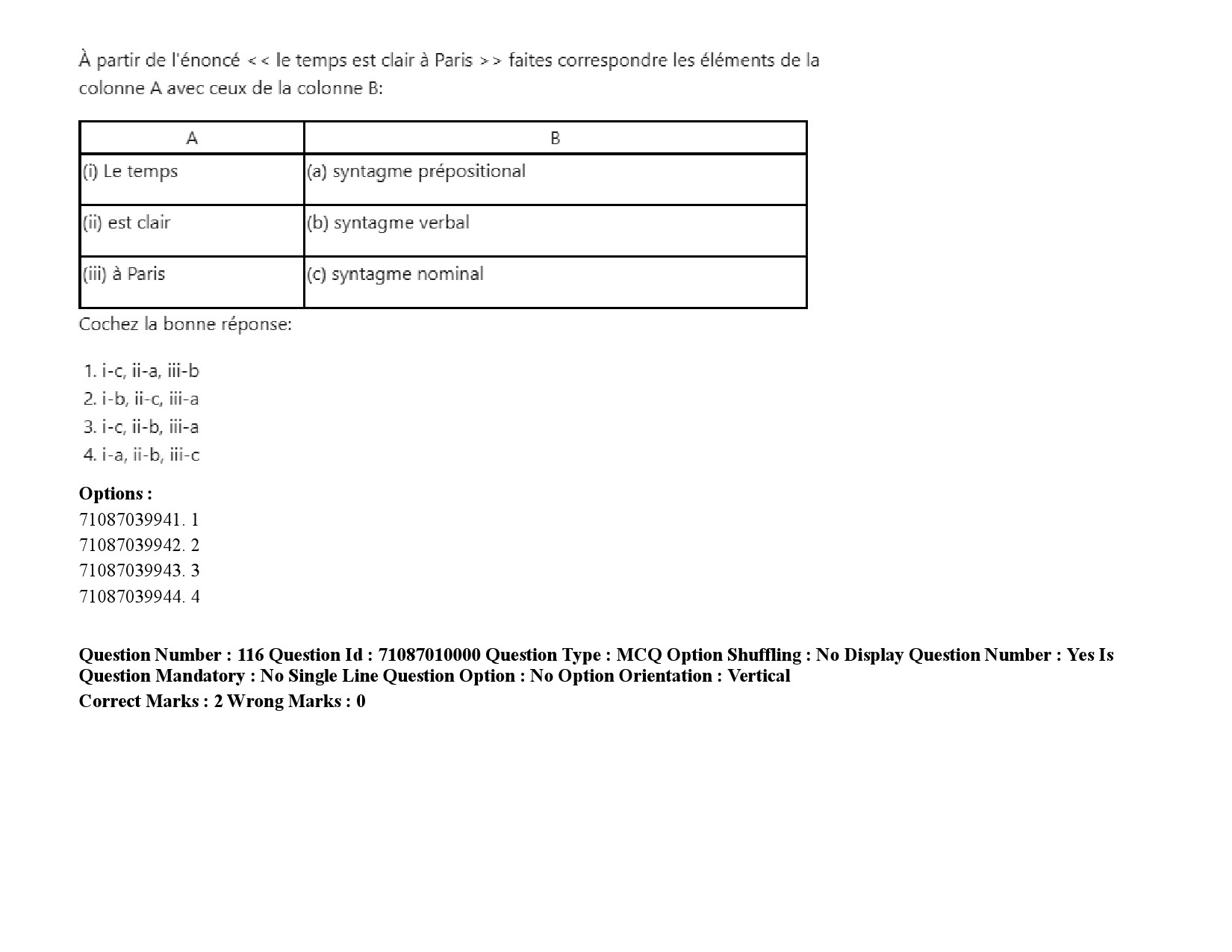 UGC NET French Question Paper September 2020 166