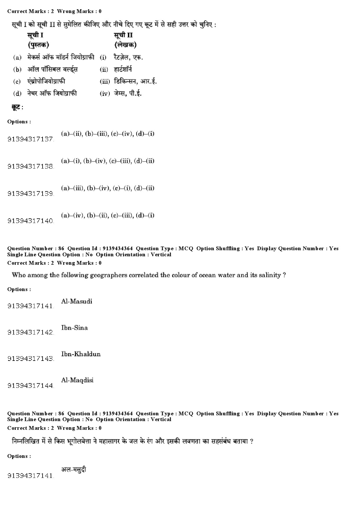 UGC NET Geography Question Paper December 2018 79