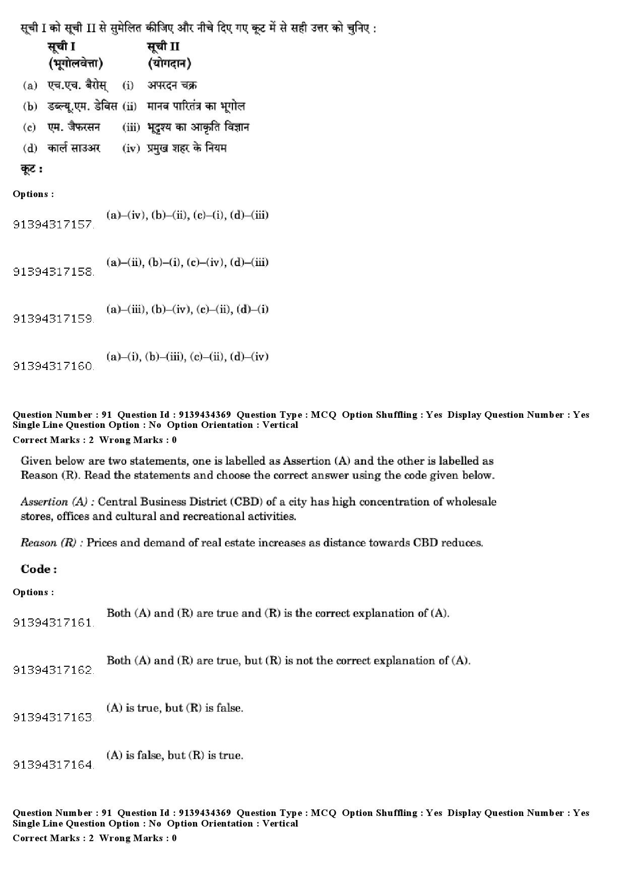 UGC NET Geography Question Paper December 2018 83