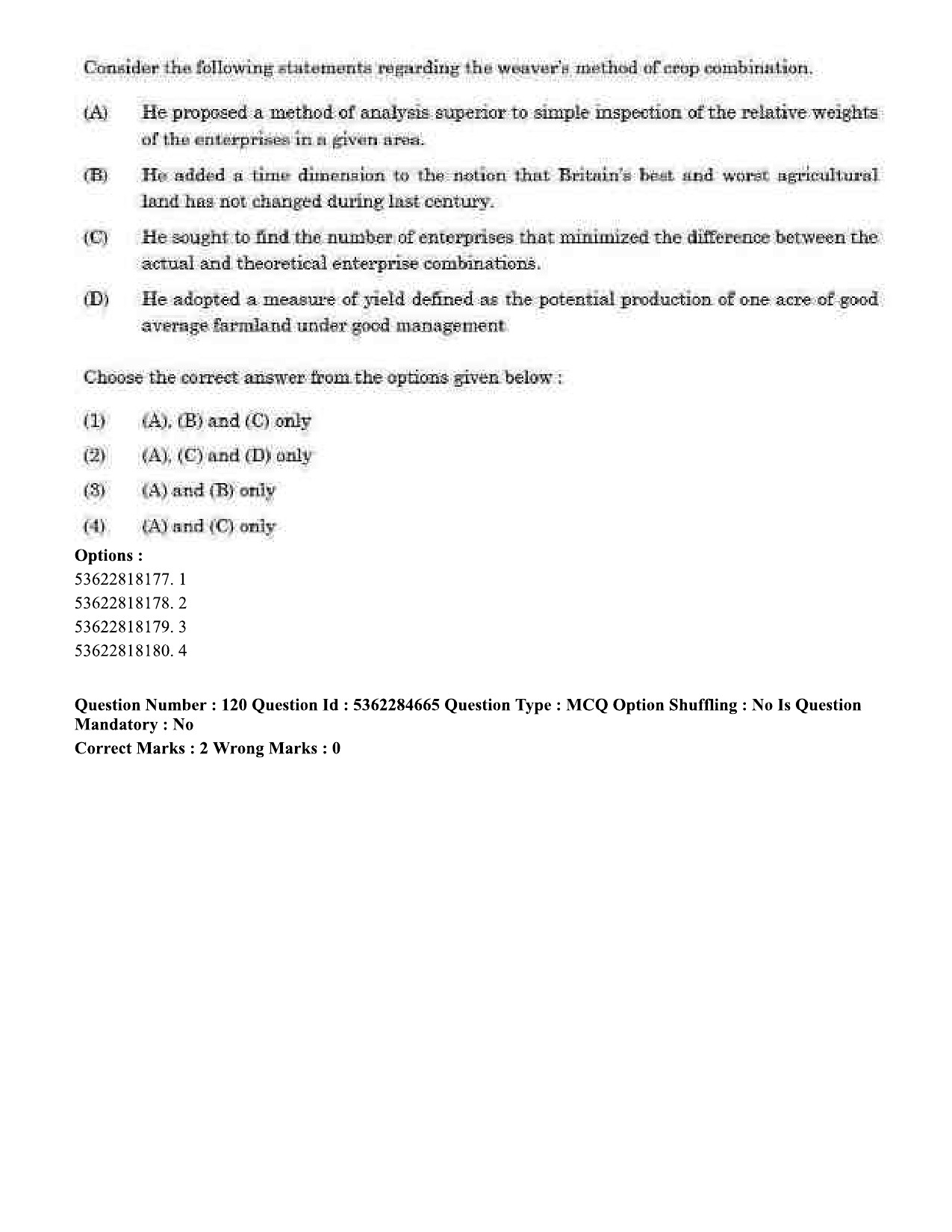 UGC NET Geography Question Paper September 2020 109