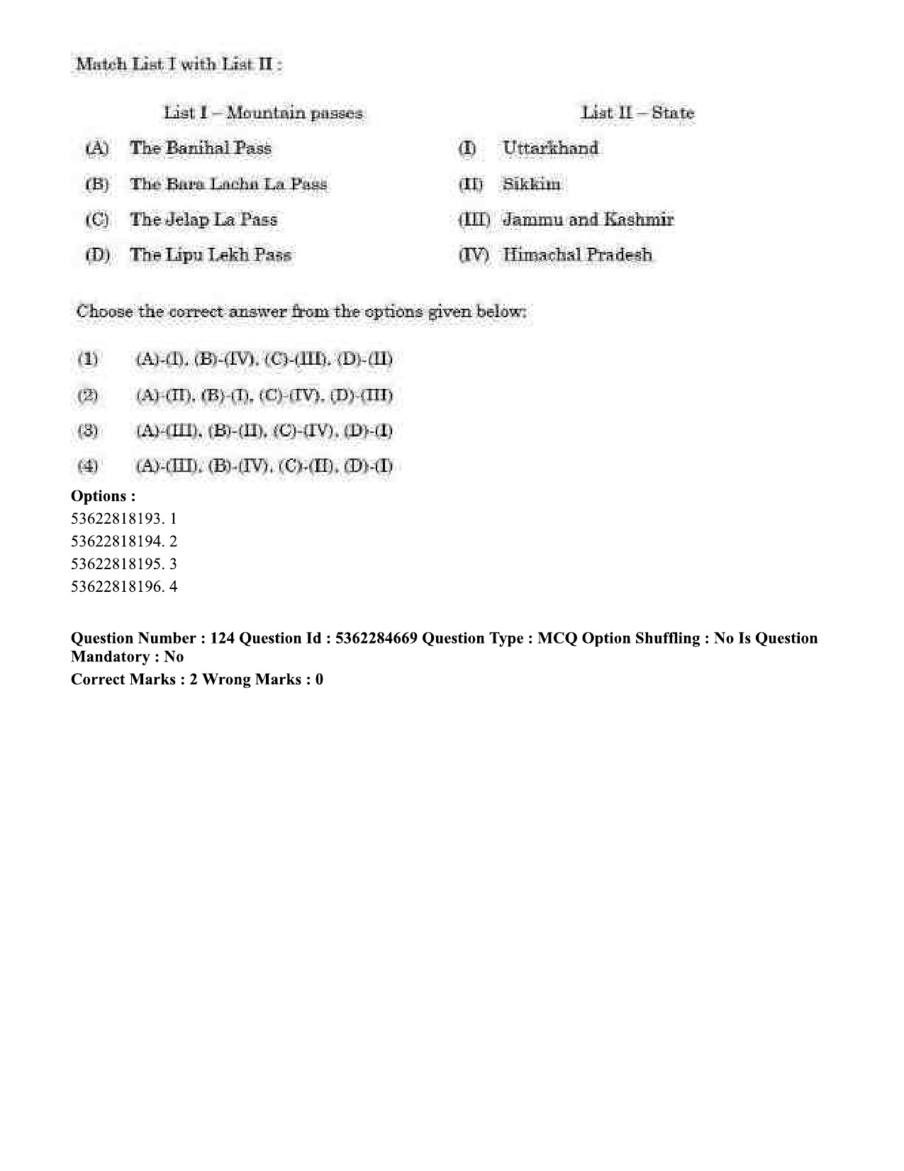 UGC NET Geography Question Paper September 2020 117