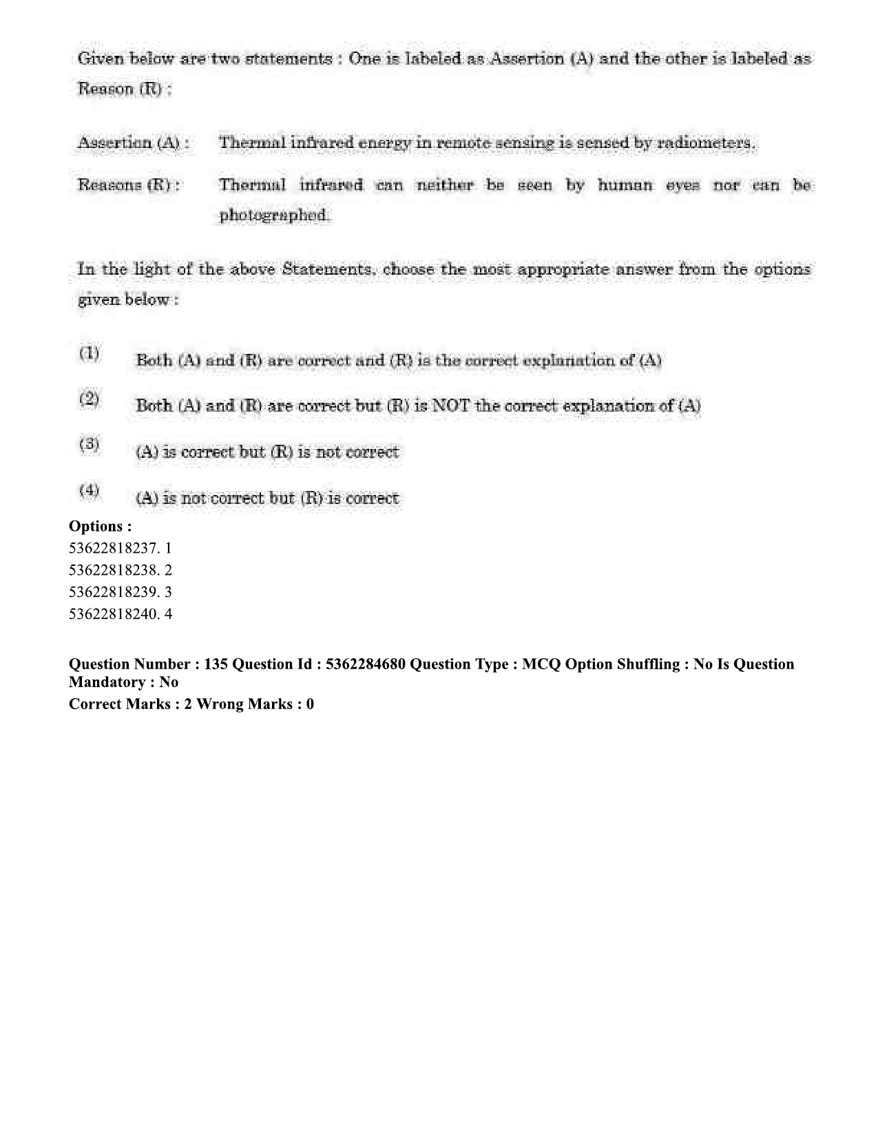 UGC NET Geography Question Paper September 2020 136