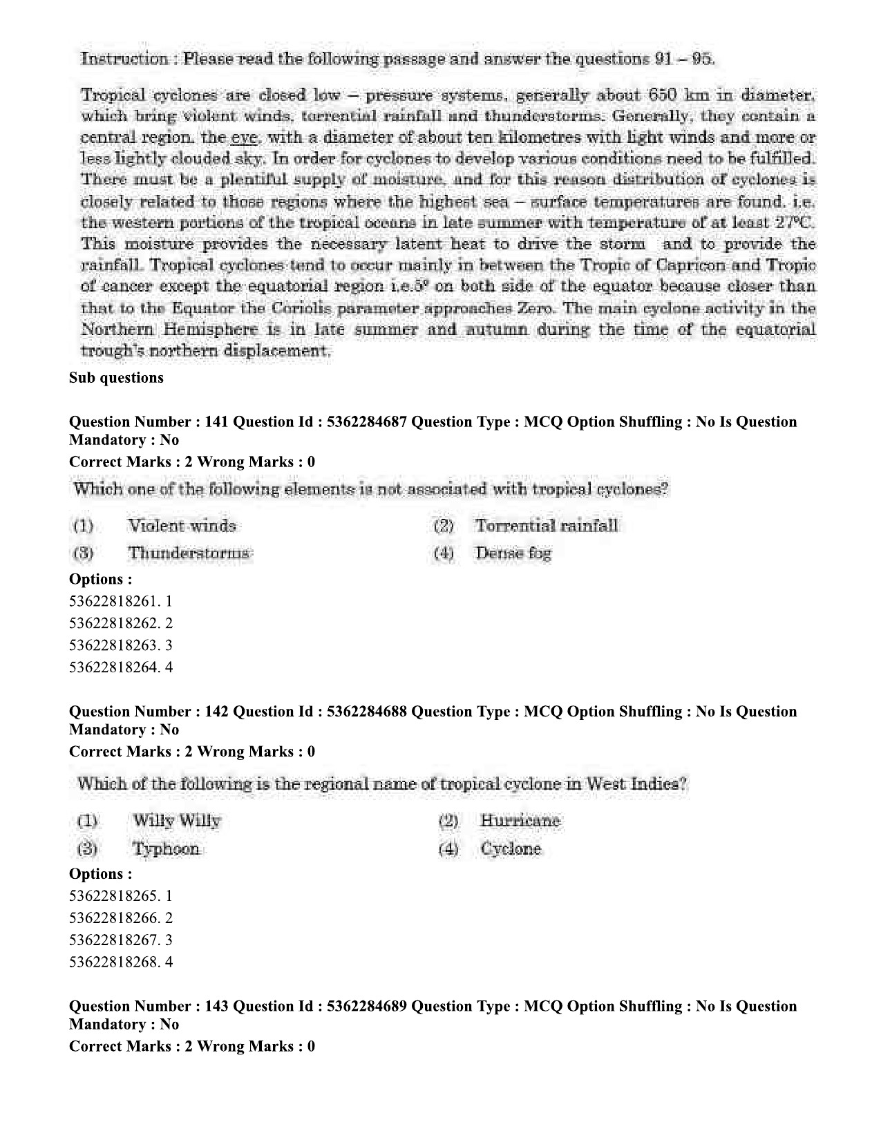 UGC NET Geography Question Paper September 2020 148