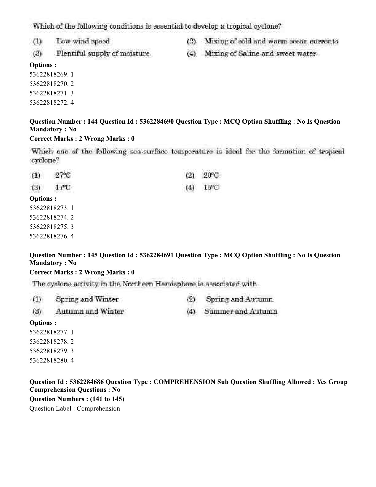 UGC NET Geography Question Paper September 2020 149