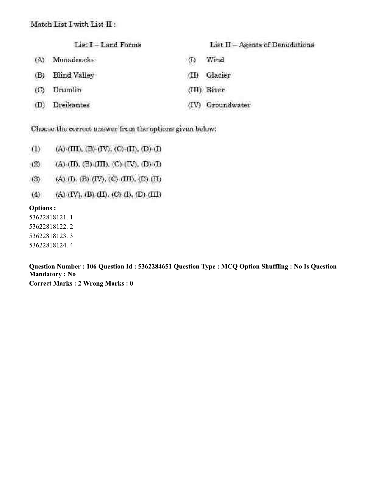 UGC NET Geography Question Paper September 2020 92