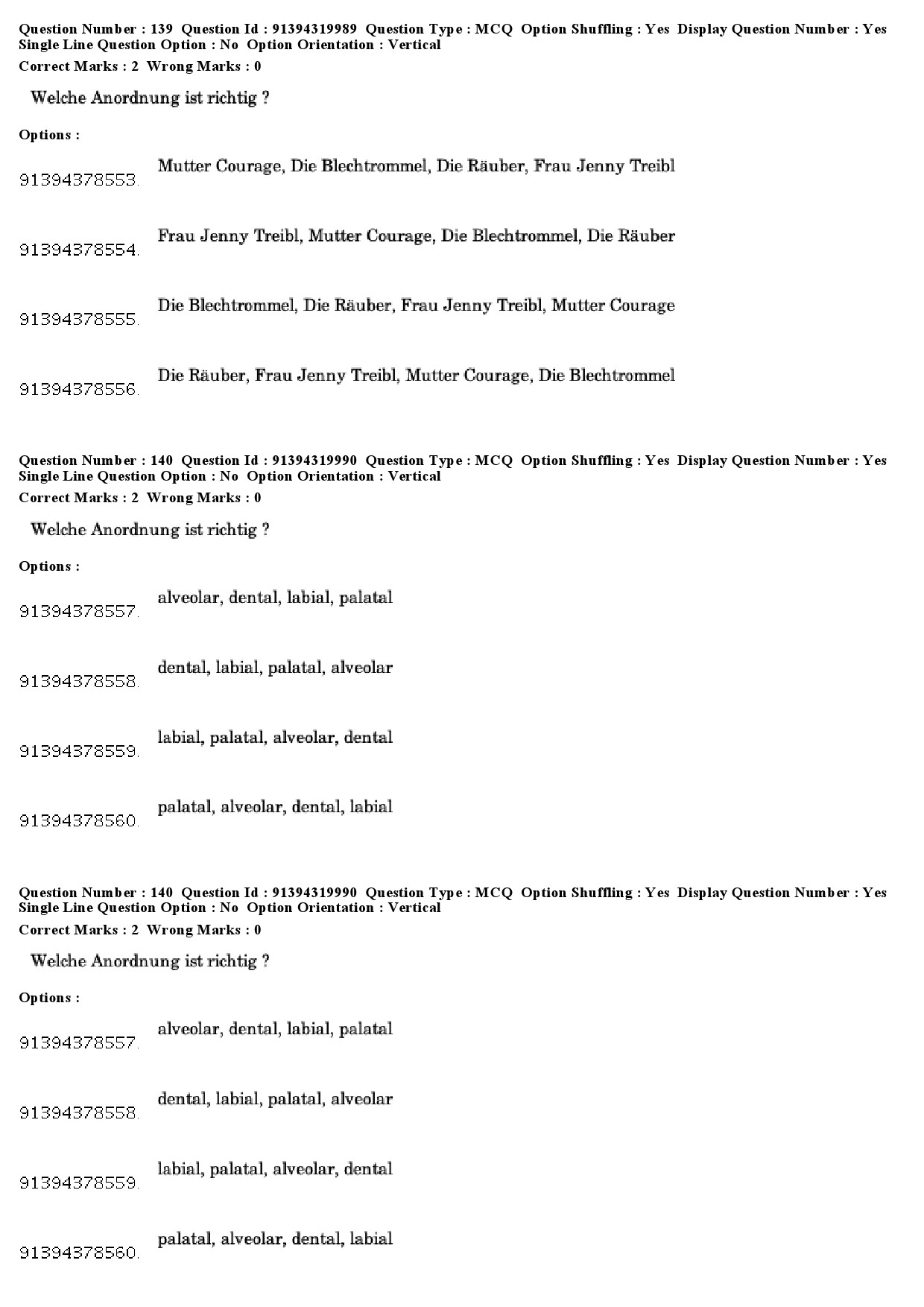 UGC NET German Question Paper December 2018 120