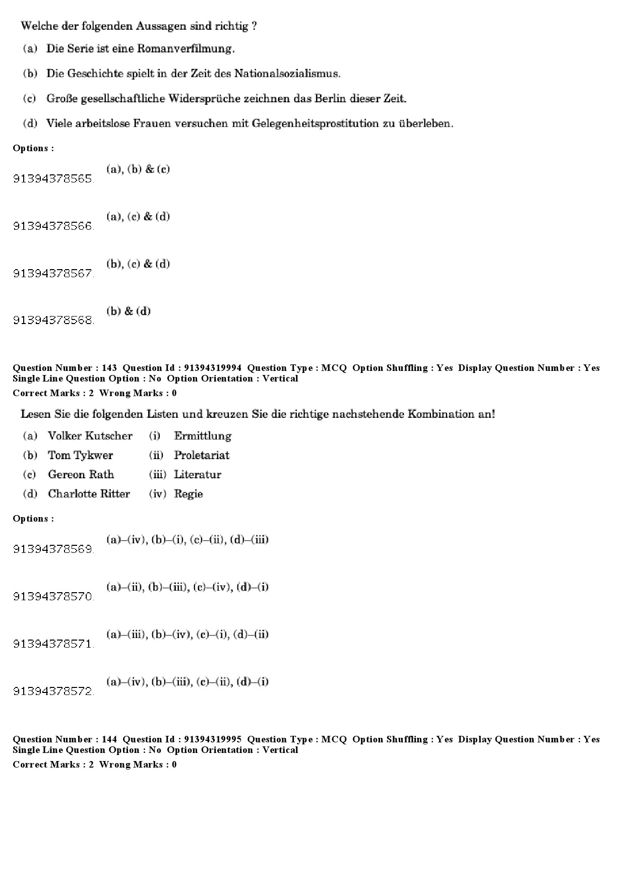 UGC NET German Question Paper December 2018 125