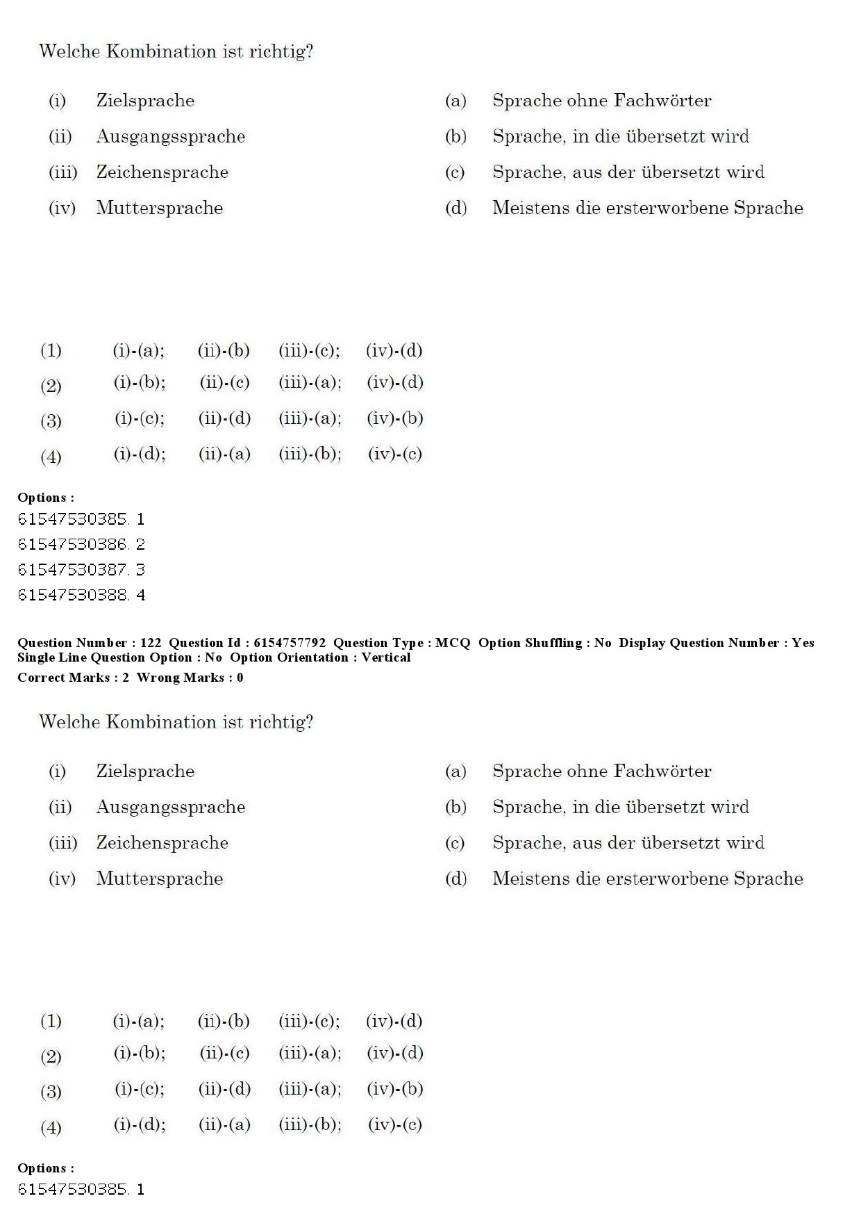 UGC NET German Question Paper December 2019 134