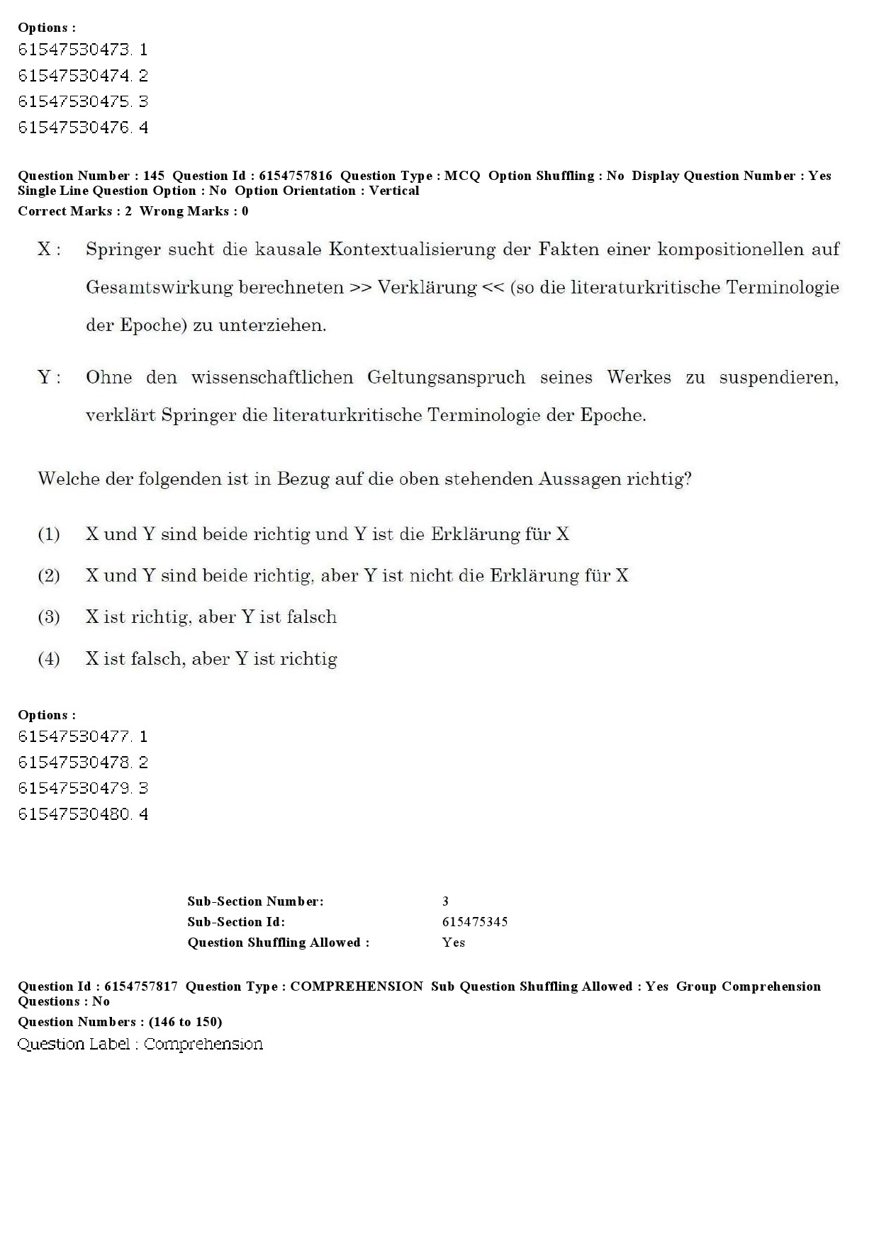 UGC NET German Question Paper December 2019 160