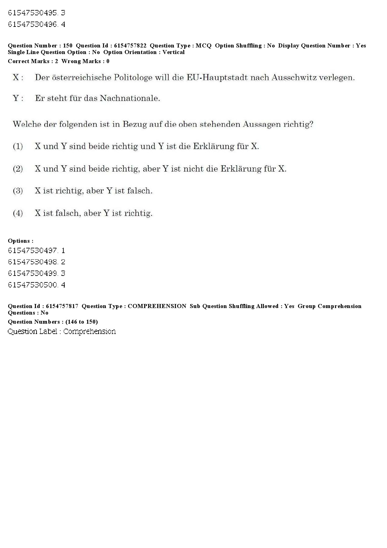 UGC NET German Question Paper December 2019 164