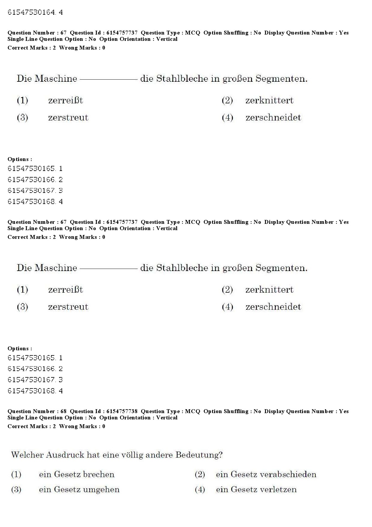 UGC NET German Question Paper December 2019 67