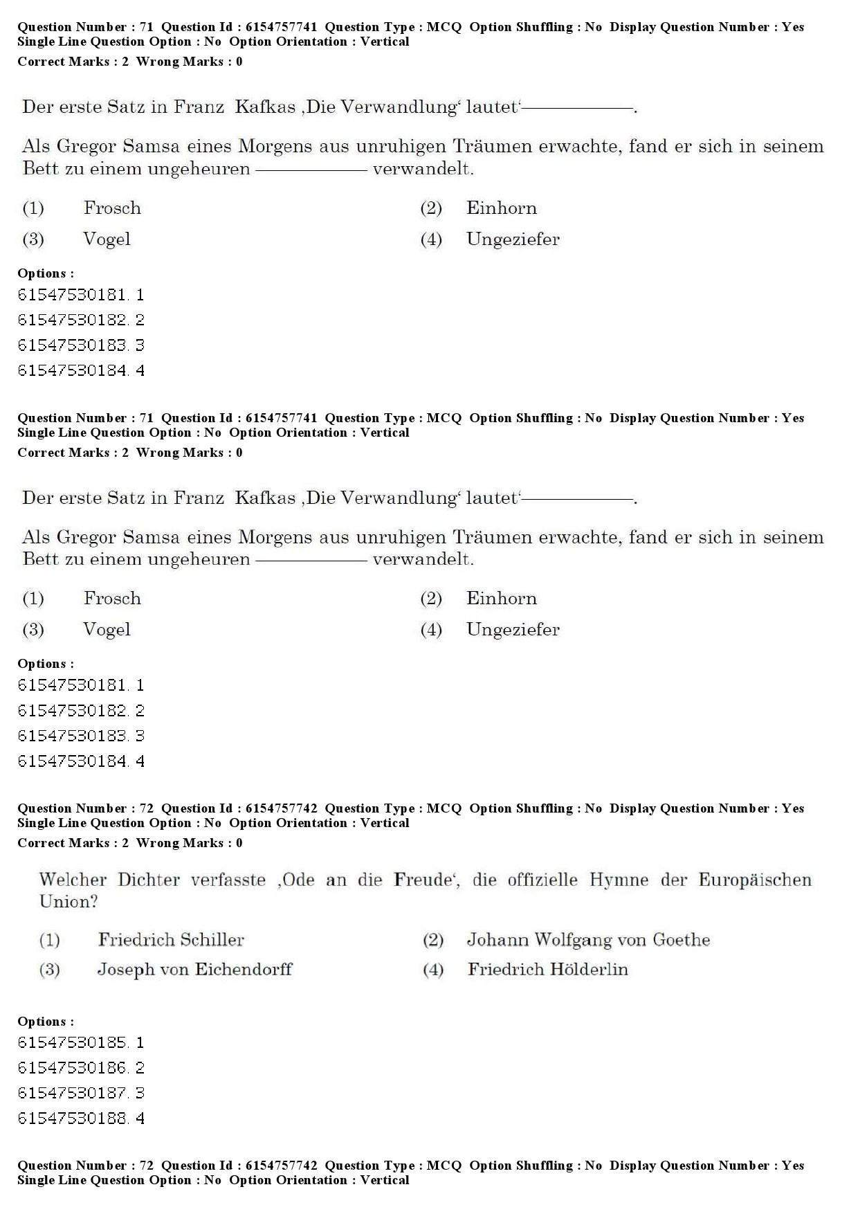 UGC NET German Question Paper December 2019 70