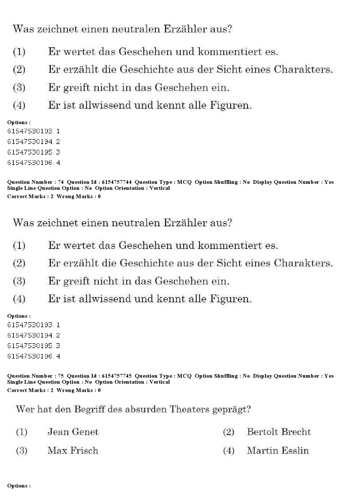 UGC NET German Question Paper December 2019 72