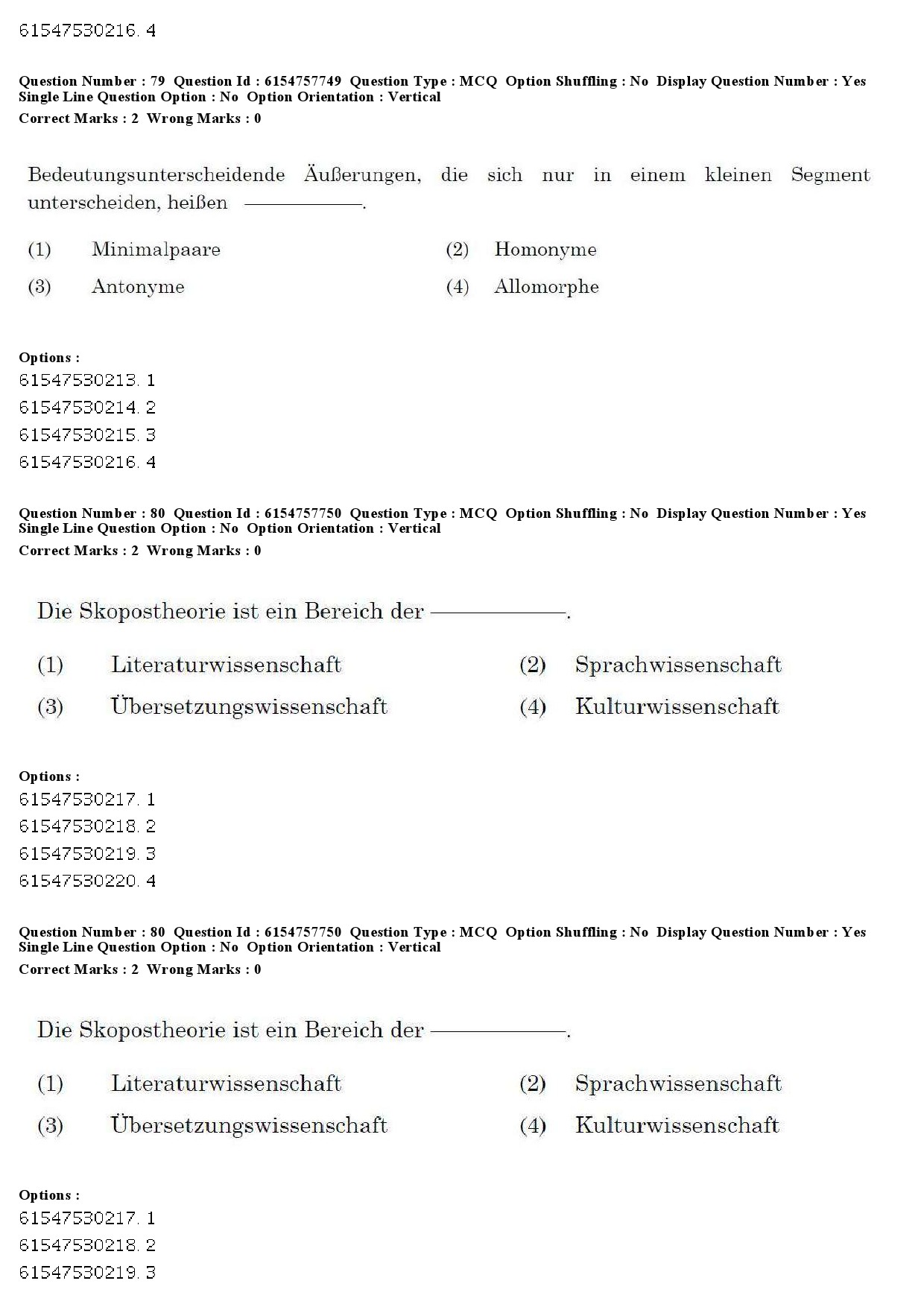 UGC NET German Question Paper December 2019 76