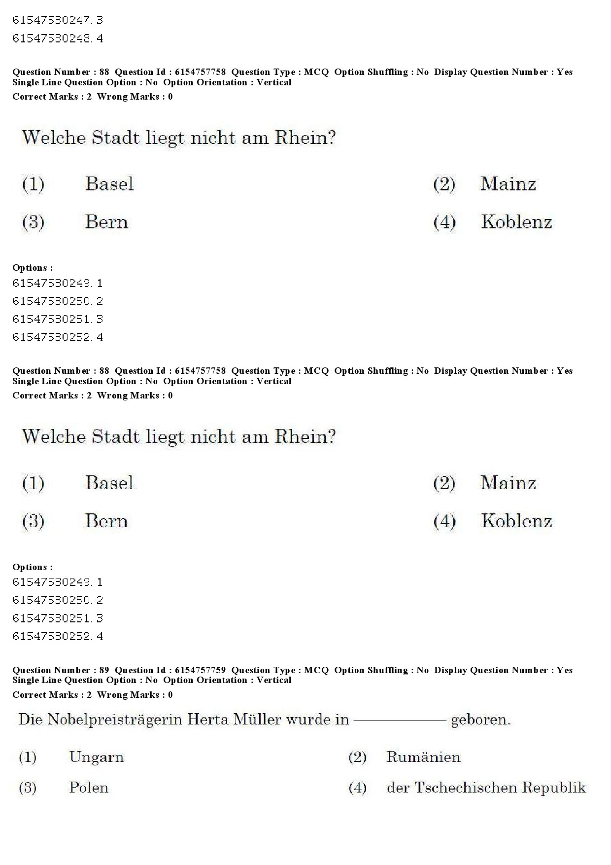 UGC NET German Question Paper December 2019 82