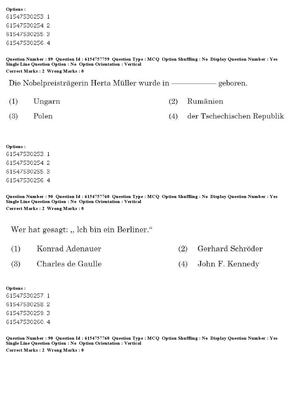 UGC NET German Question Paper December 2019 83