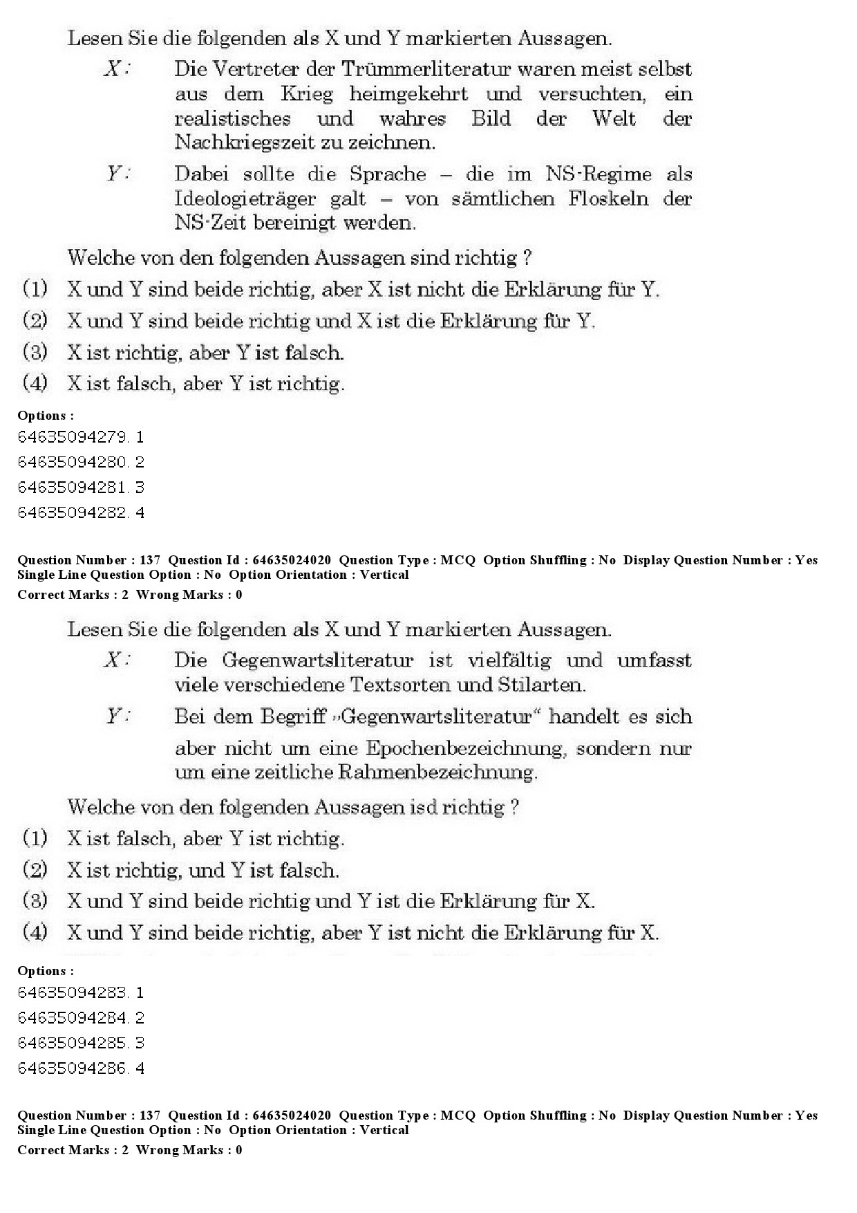 UGC NET German Question Paper June 2019 113