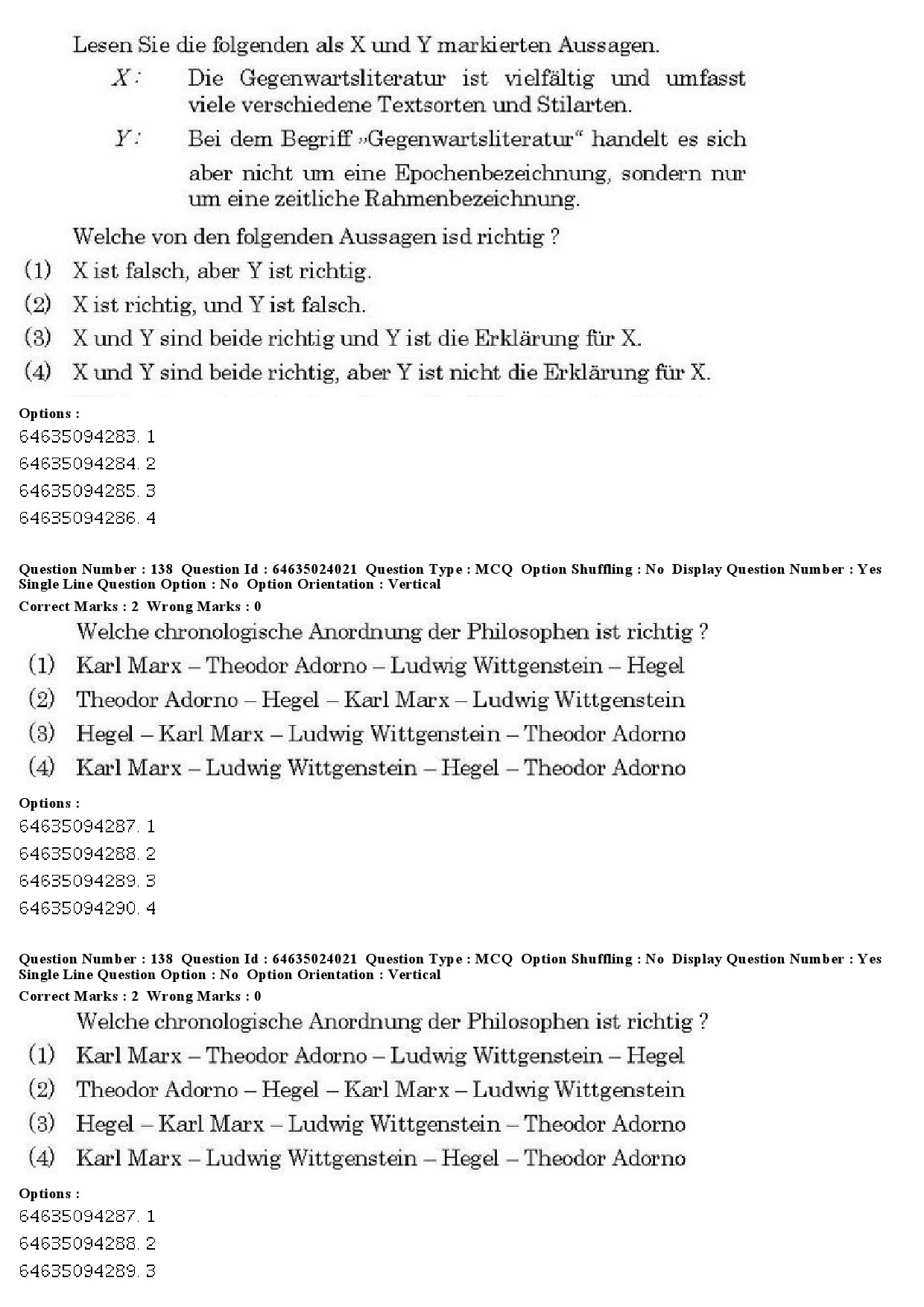 UGC NET German Question Paper June 2019 114