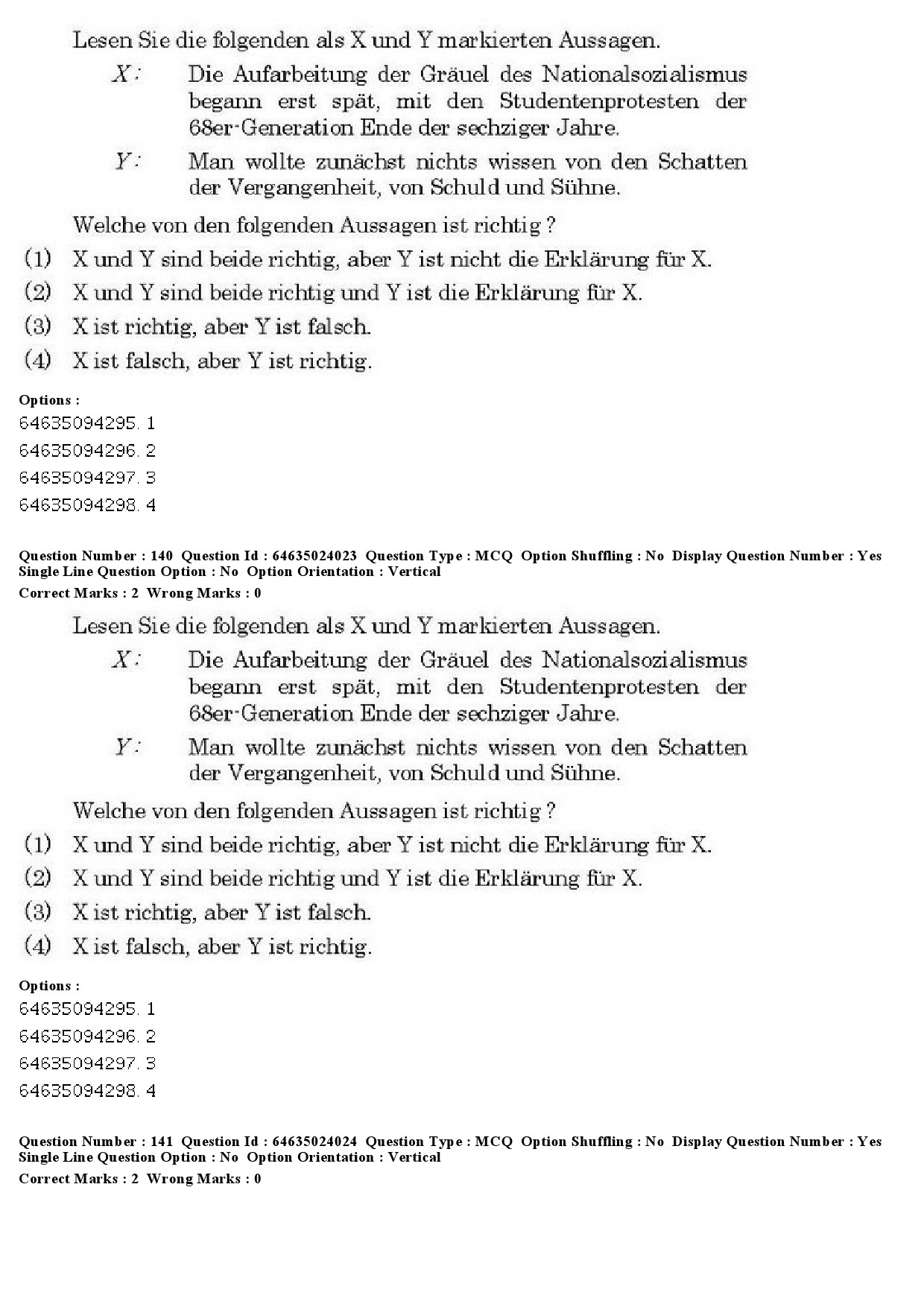 UGC NET German Question Paper June 2019 116