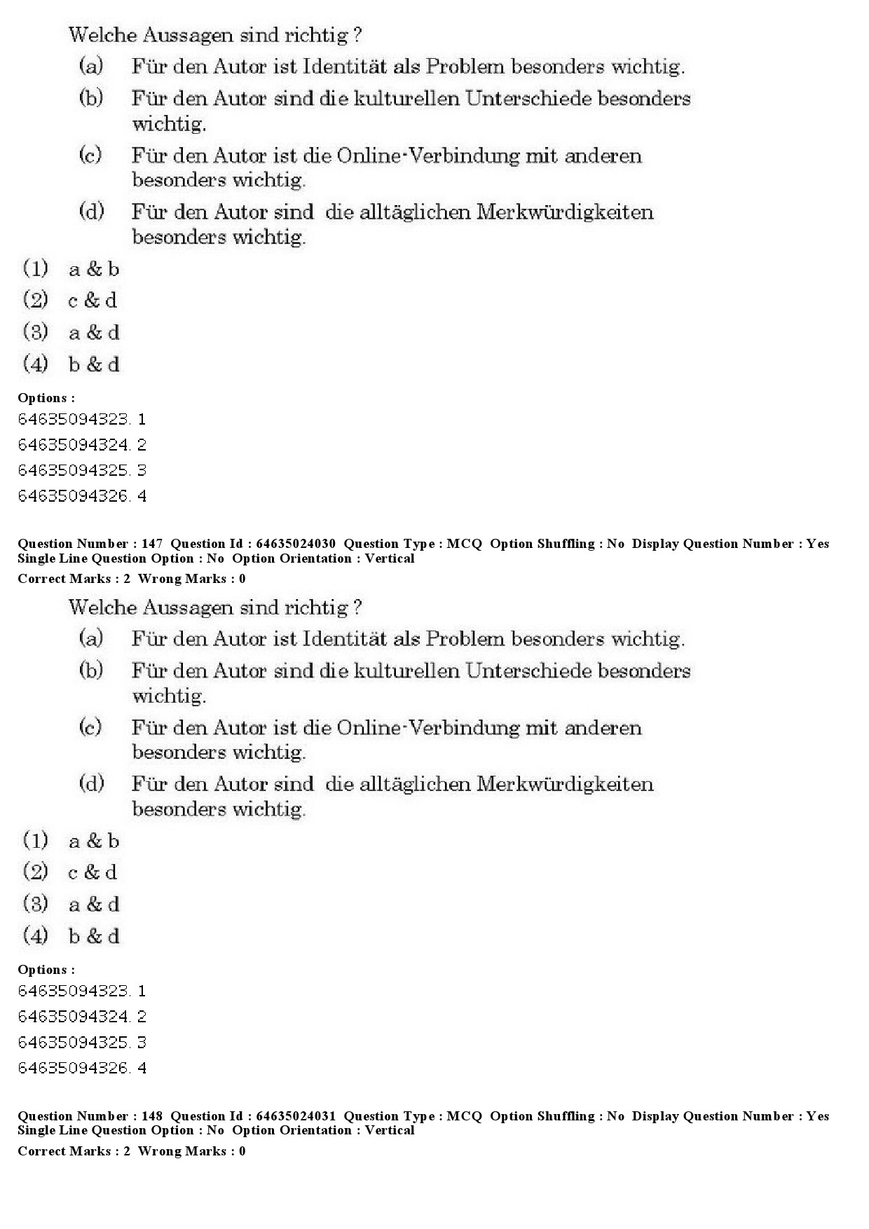 UGC NET German Question Paper June 2019 122