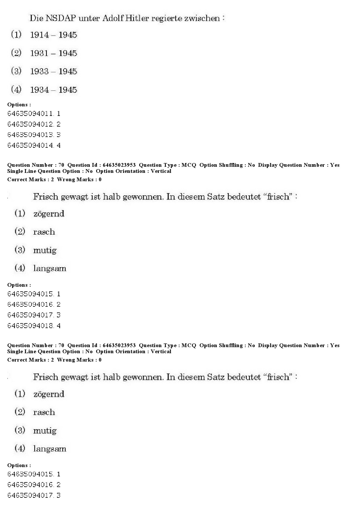 UGC NET German Question Paper June 2019 55