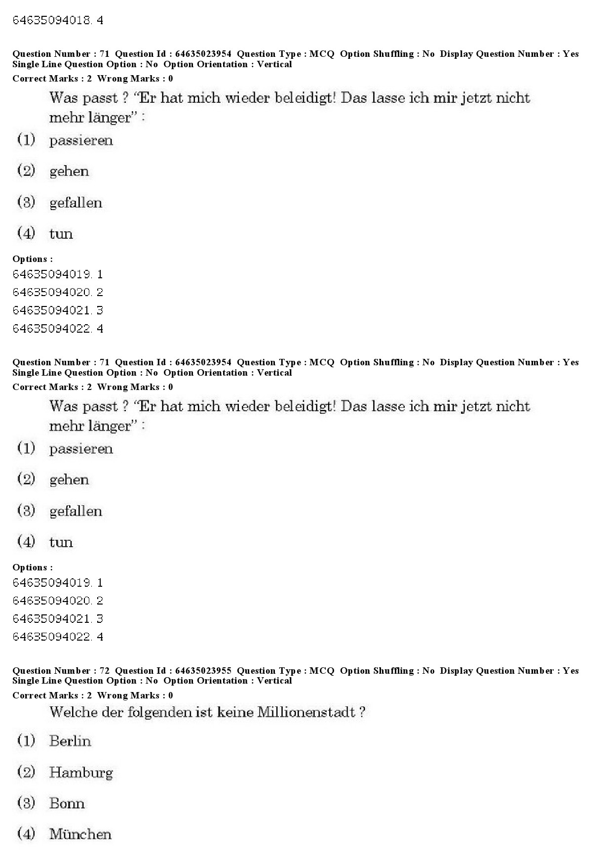 UGC NET German Question Paper June 2019 56