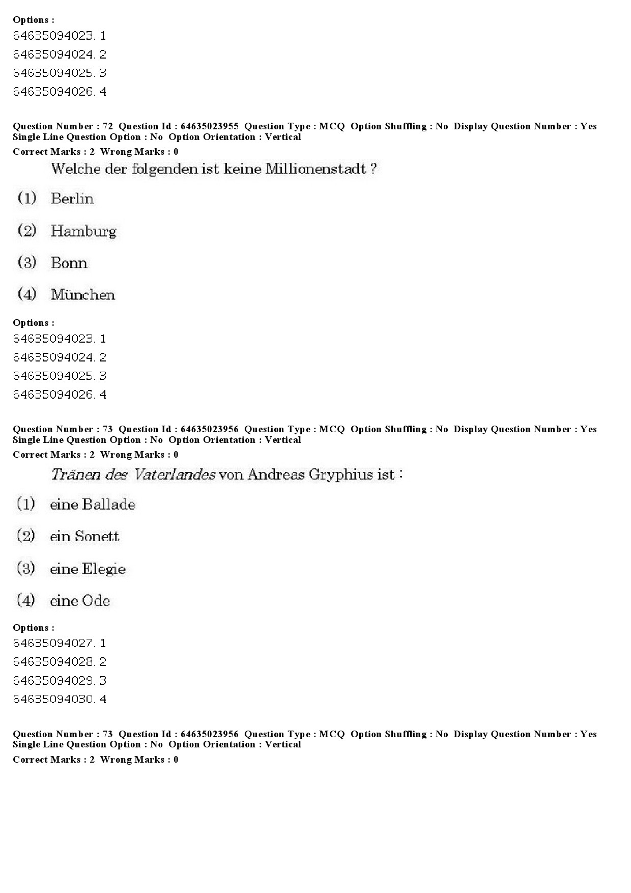 UGC NET German Question Paper June 2019 57