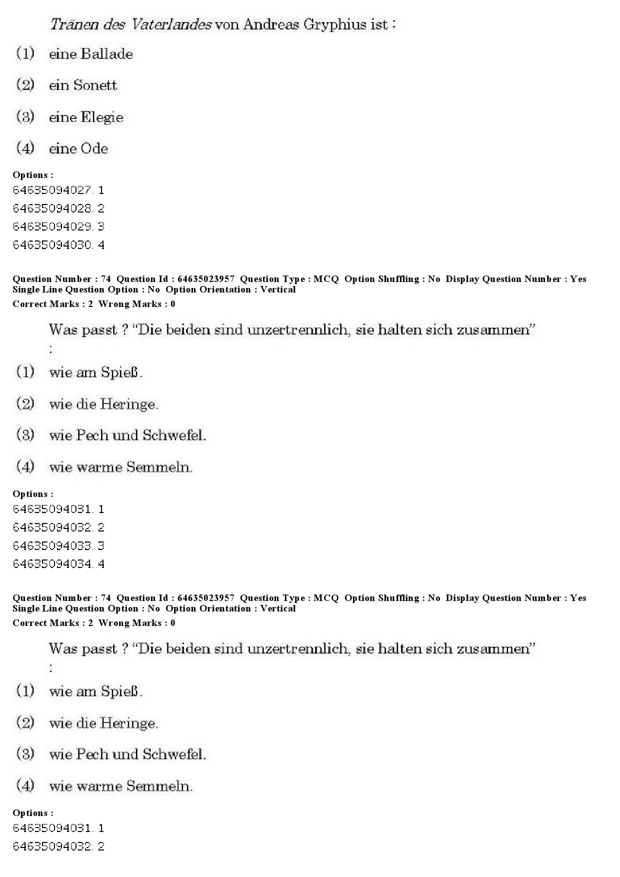 UGC NET German Question Paper June 2019 58