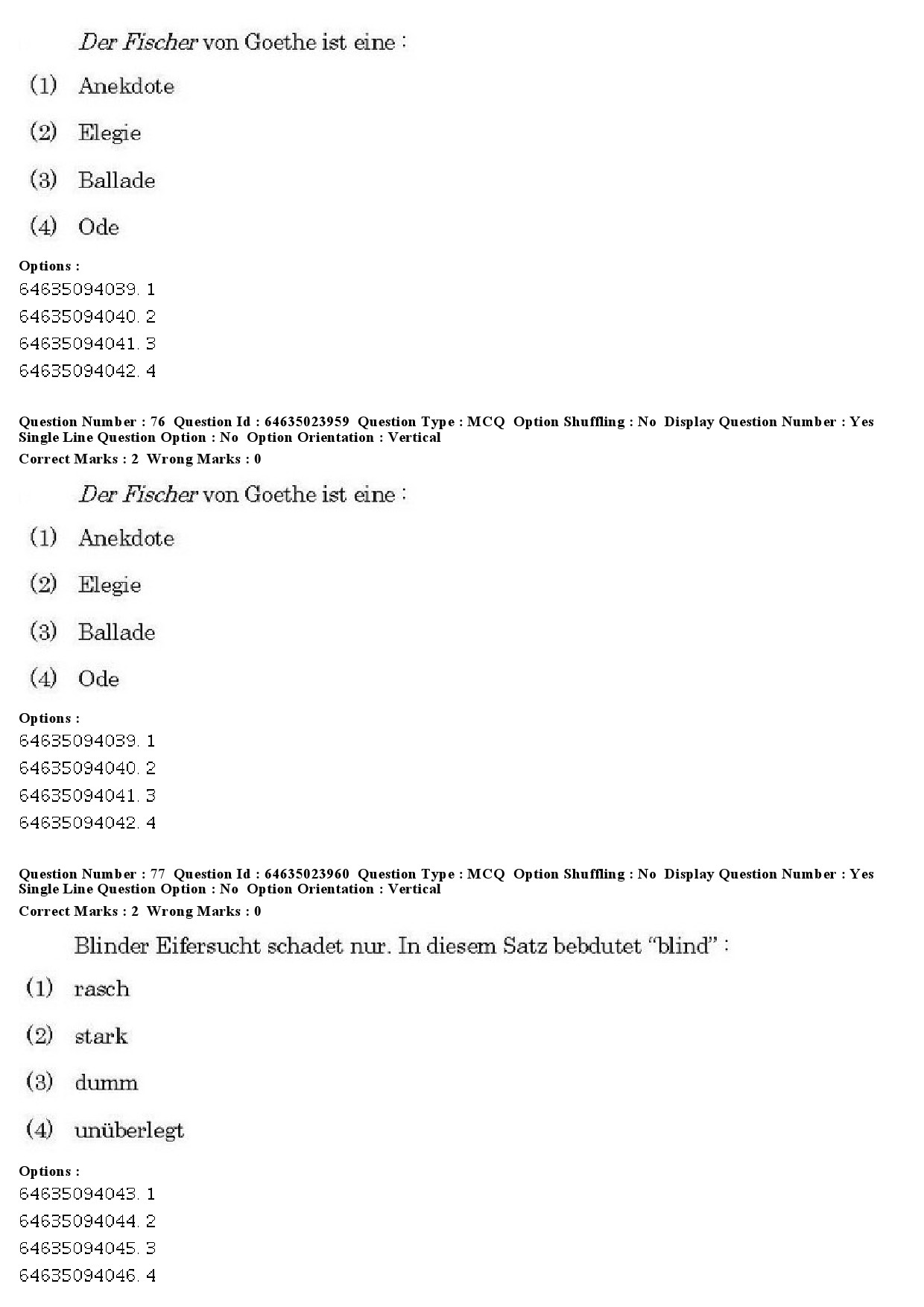 UGC NET German Question Paper June 2019 60