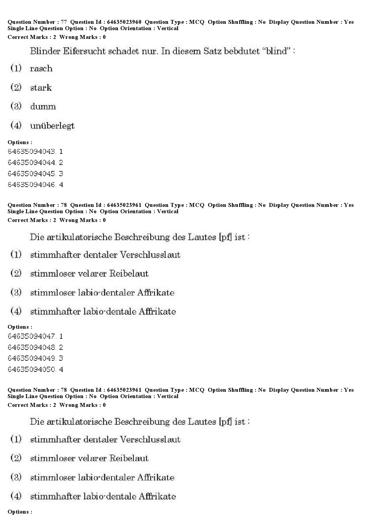 UGC NET German Question Paper June 2019 61