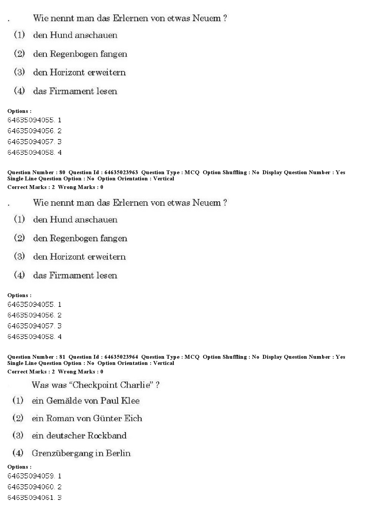 UGC NET German Question Paper June 2019 63