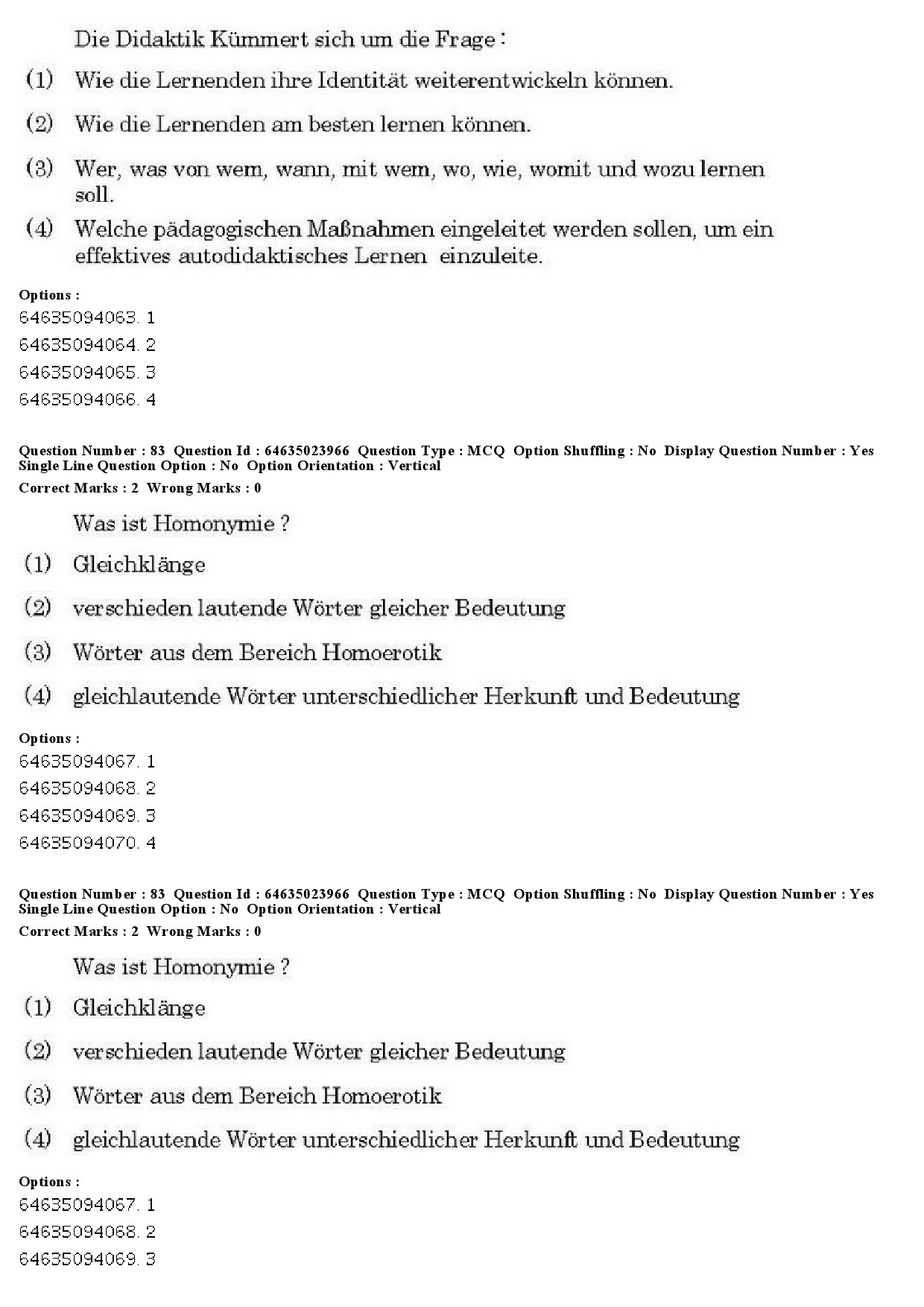 UGC NET German Question Paper June 2019 65