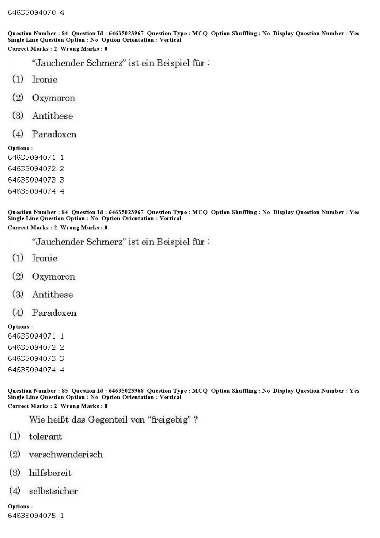 UGC NET German Question Paper June 2019 66