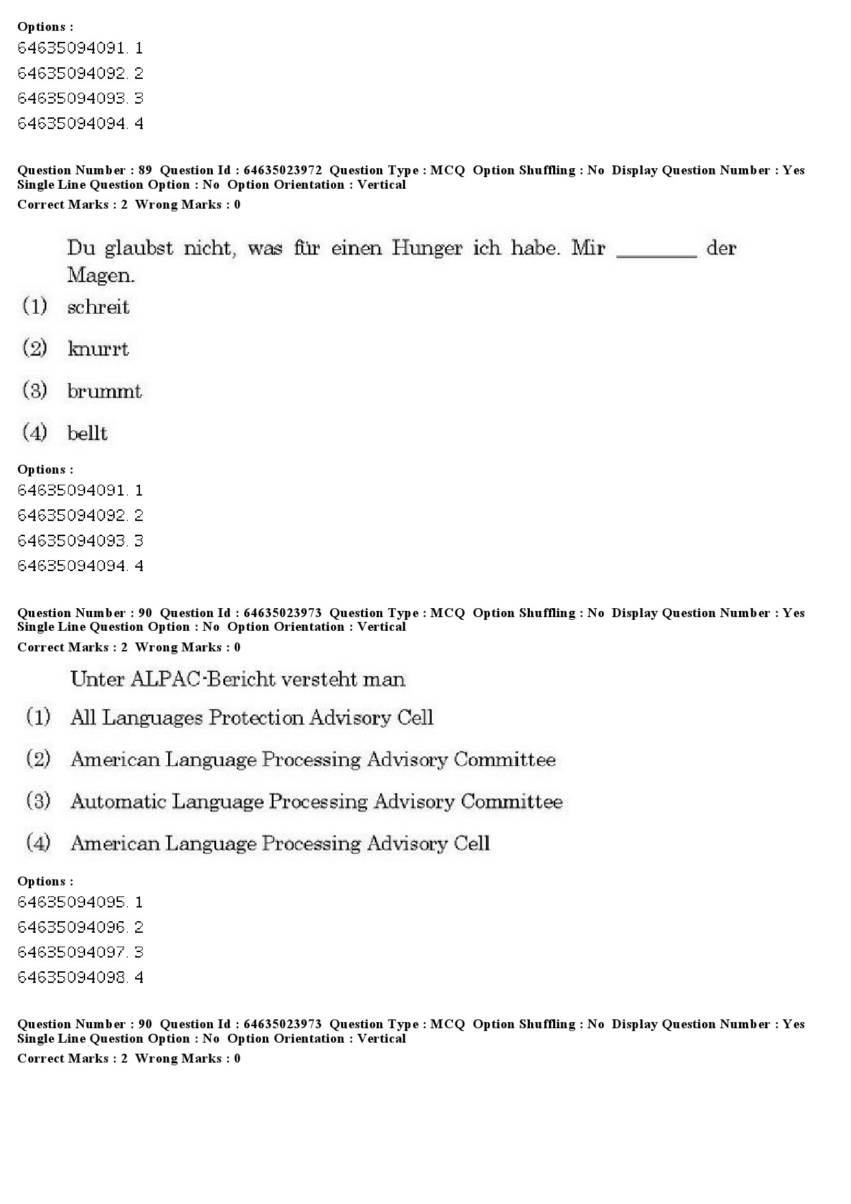 UGC NET German Question Paper June 2019 70