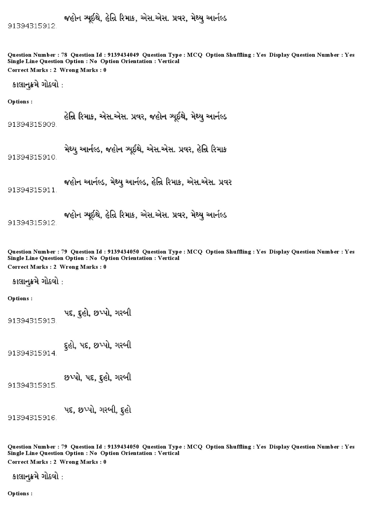 UGC NET Gujarati Question Paper December 2018 74