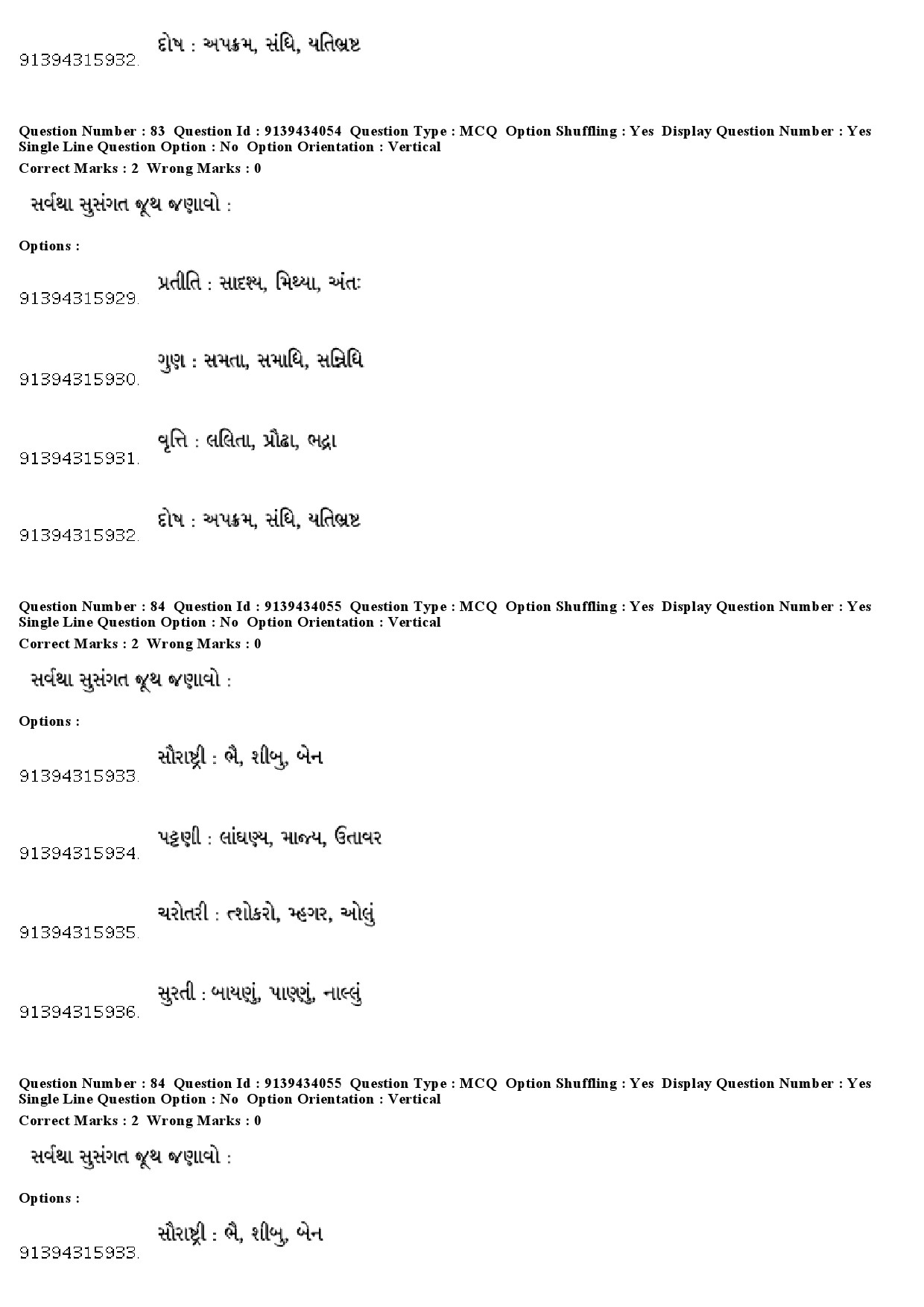 UGC NET Gujarati Question Paper December 2018 78